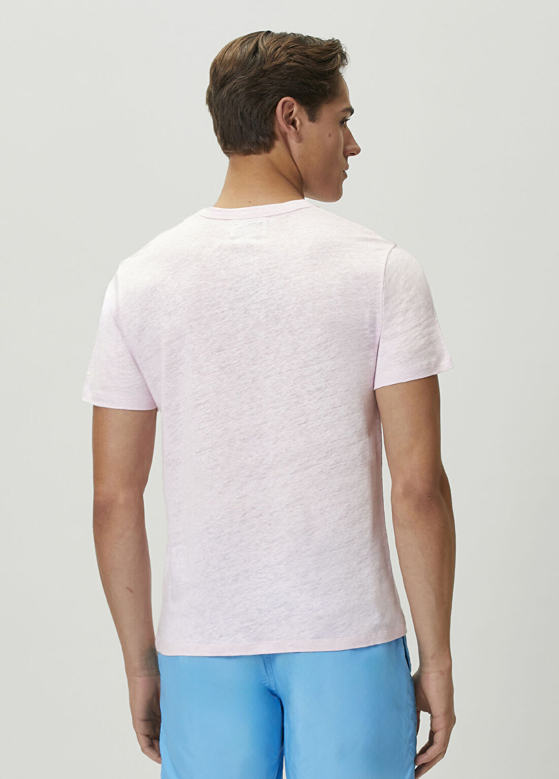 MC2 (Saint Barth) Ecstasea Pembe Keten T-shirt görsel 4