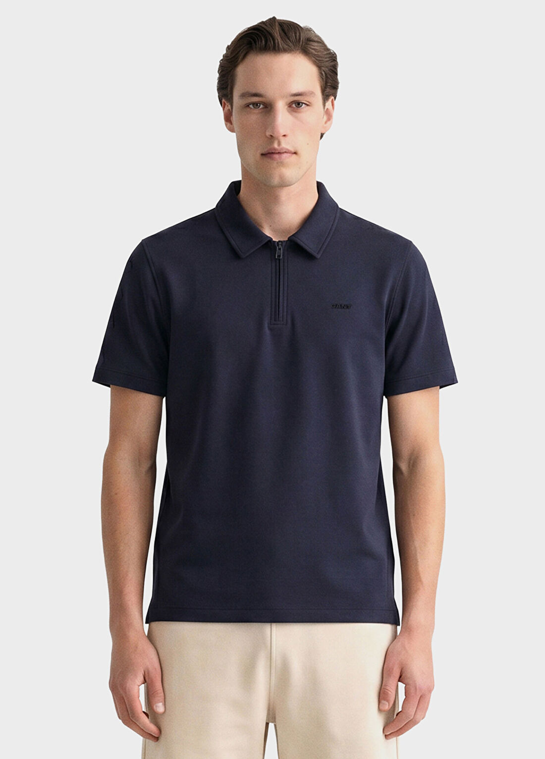 Gant Lacivert Polo Yaka Relaxed Fit Kısa Kollu Erkek T-Shirt