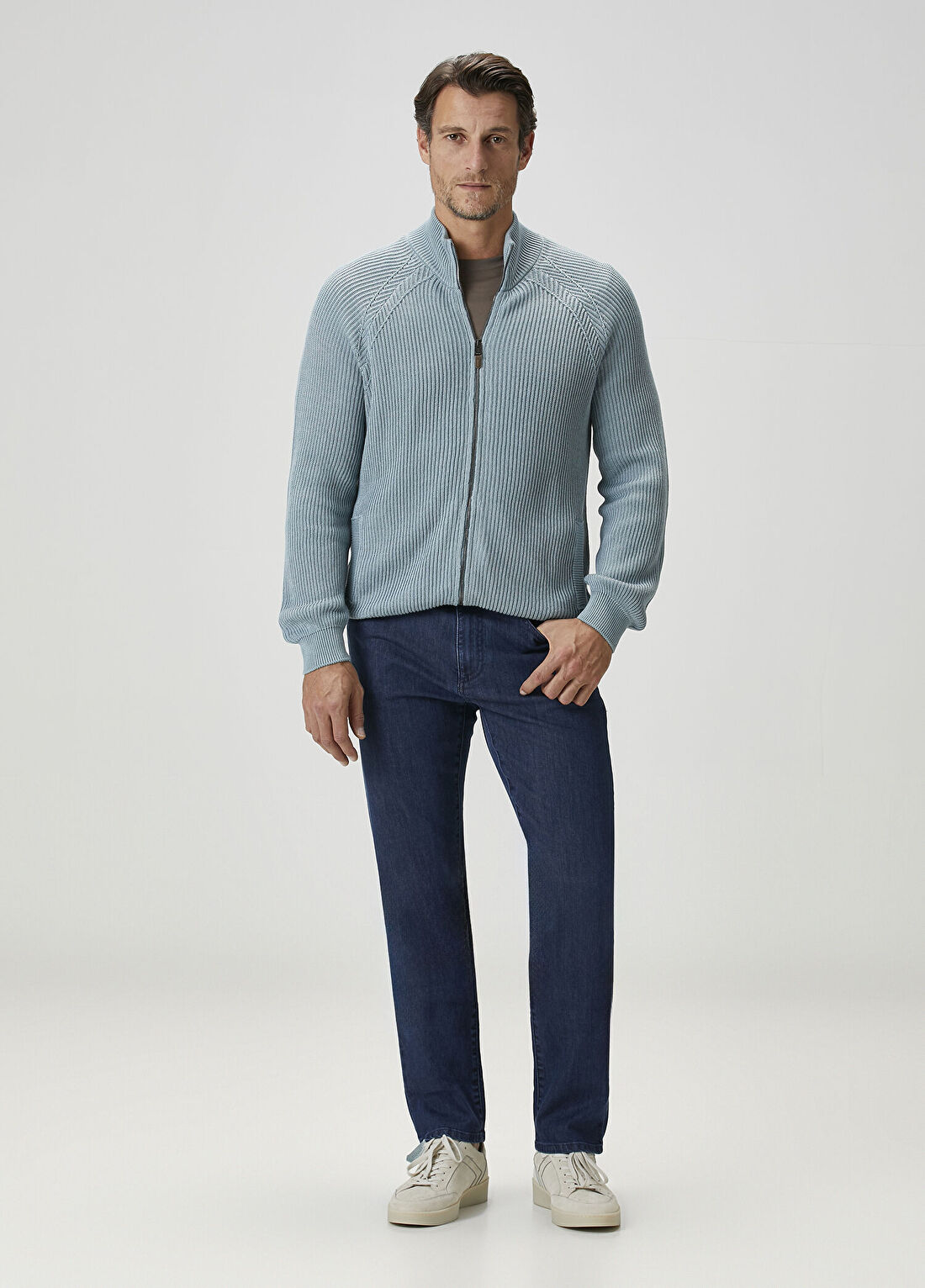 Canali Koyu Mavi Jean Pantolon