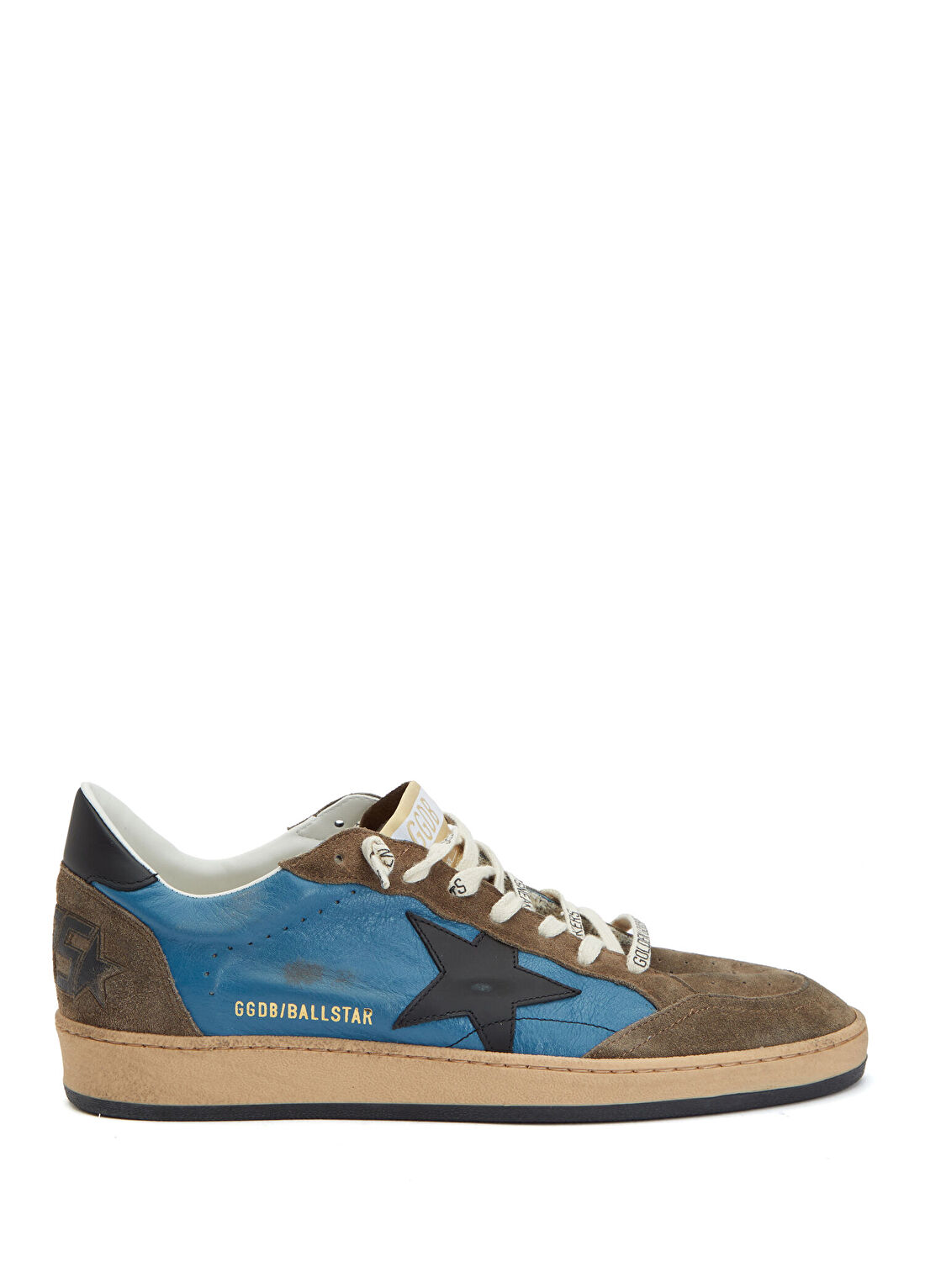 Golden Goose Ball Star Lacivert Taba Erkek Deri Sneaker