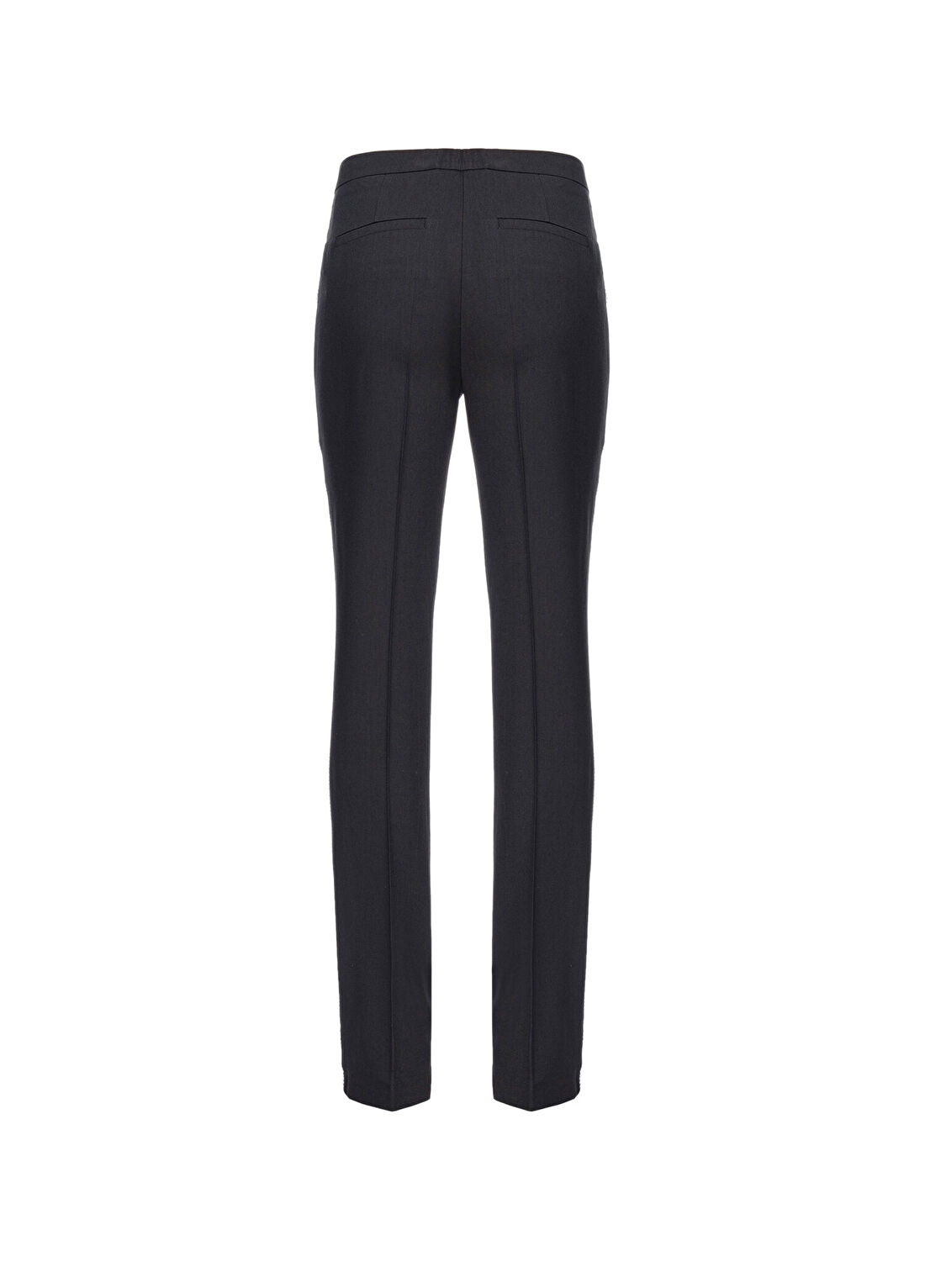 Pinko Perle Siyah Gabardin Kadın Slim Fit Pantolon