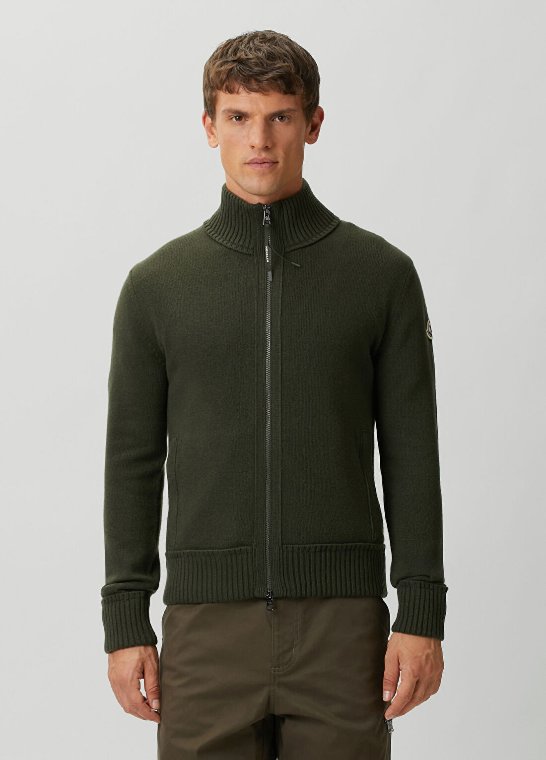 Moncler Haki Yün Triko Hırka