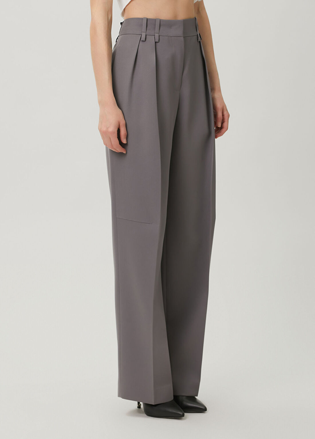 Jil Sander Gri Yün Pantolon görsel 3