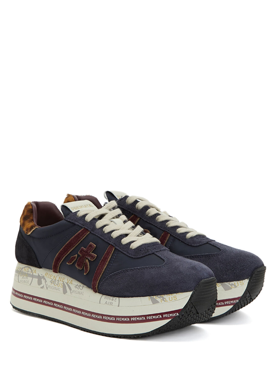 Premiata Beth Bordo Lacivert Kadın Sneaker görsel 2