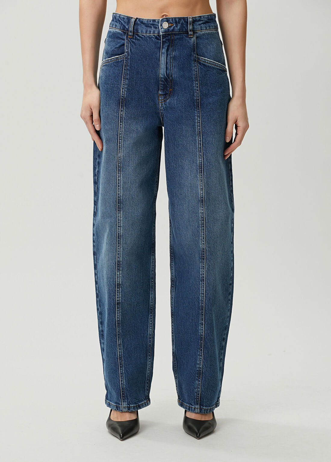 Baum Und Pferdgarten No 02 Loose Fit Koyu Mavi Jean Pantolon görsel 2