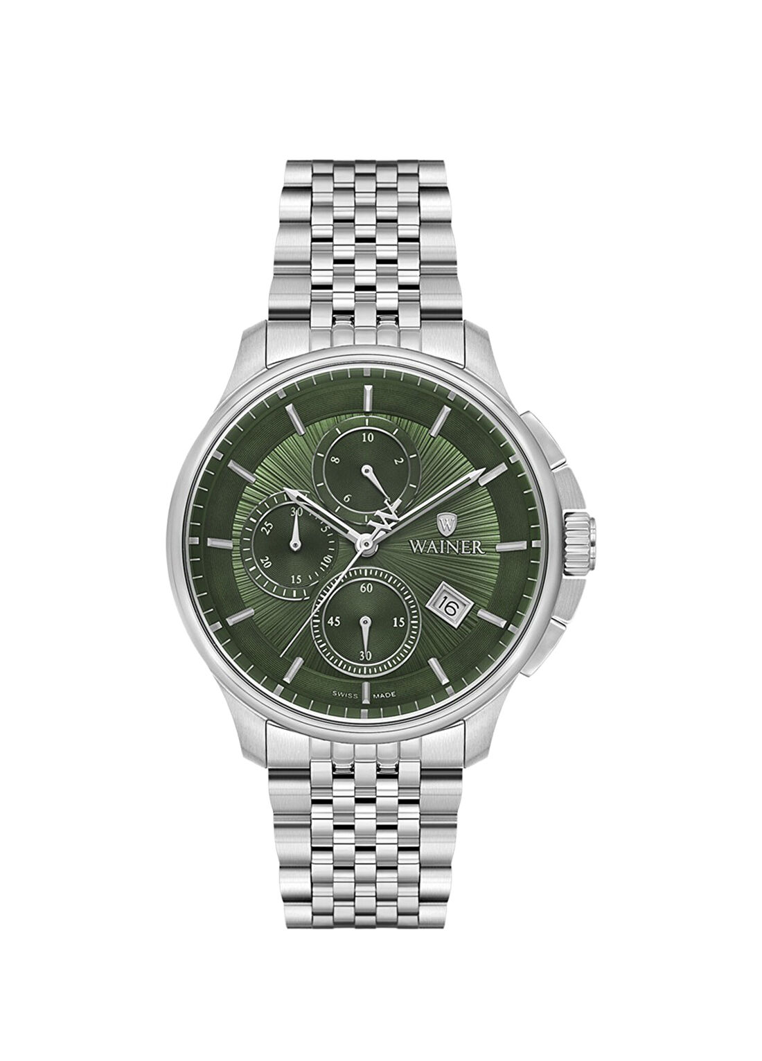 Wainer WA.19100-C Gümüş Metal Erkek Kol Saati