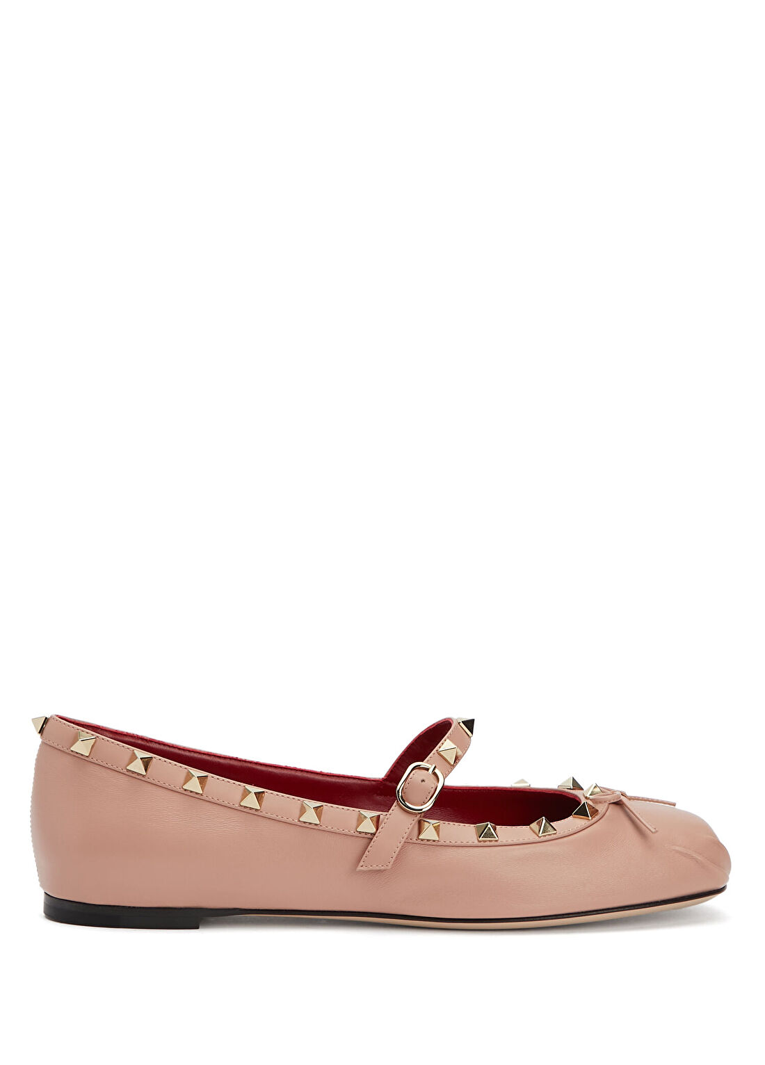 Valentino Garavani Rockstud Pembe Deri Babet