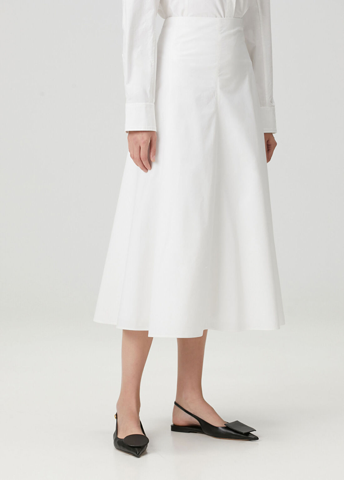 Jacquemus The Triangle Beyaz Midi Etek görsel 3
