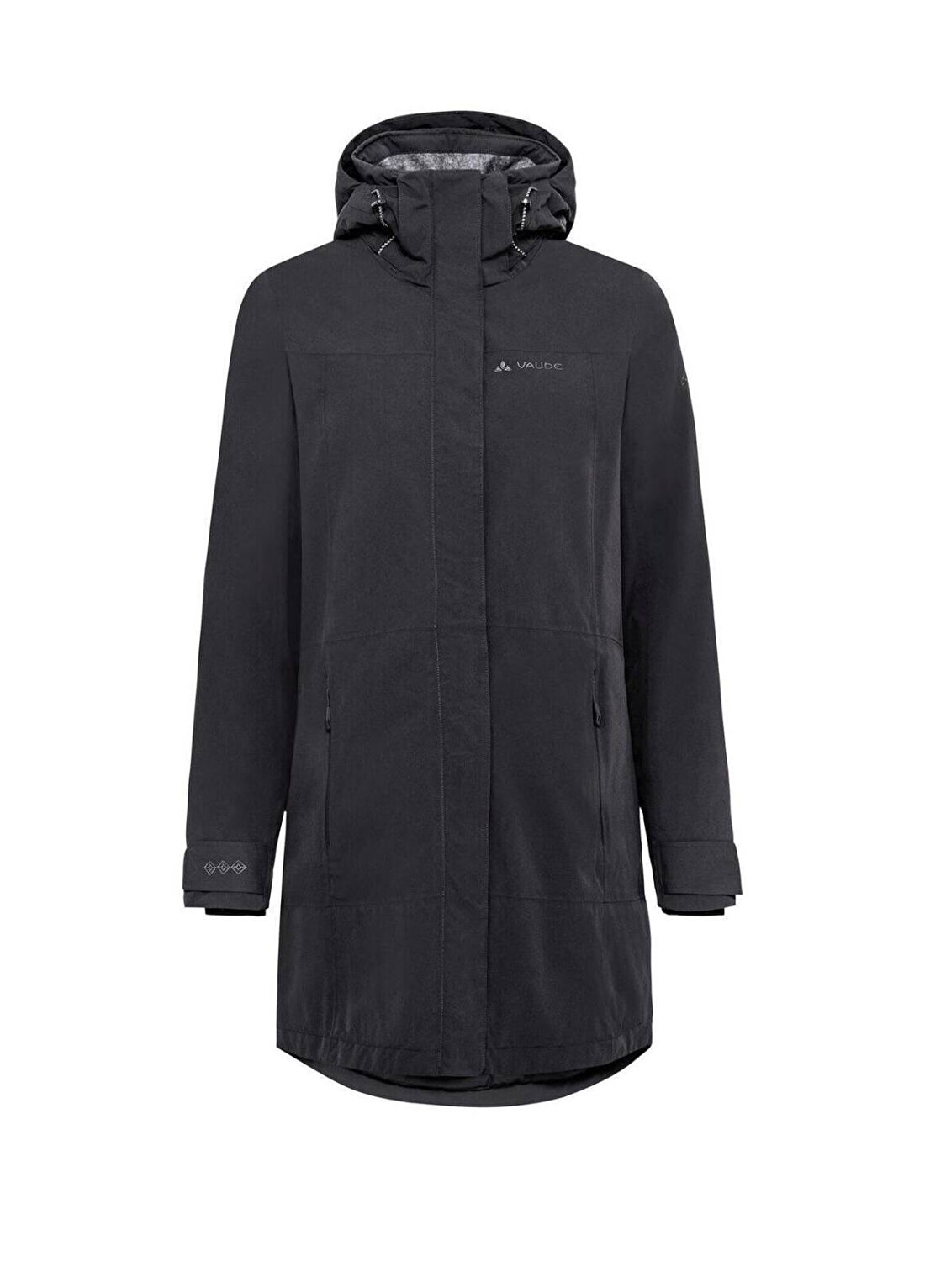 Vaude Skomer II Wool Siyah Kapüşonlu Kadın Parka