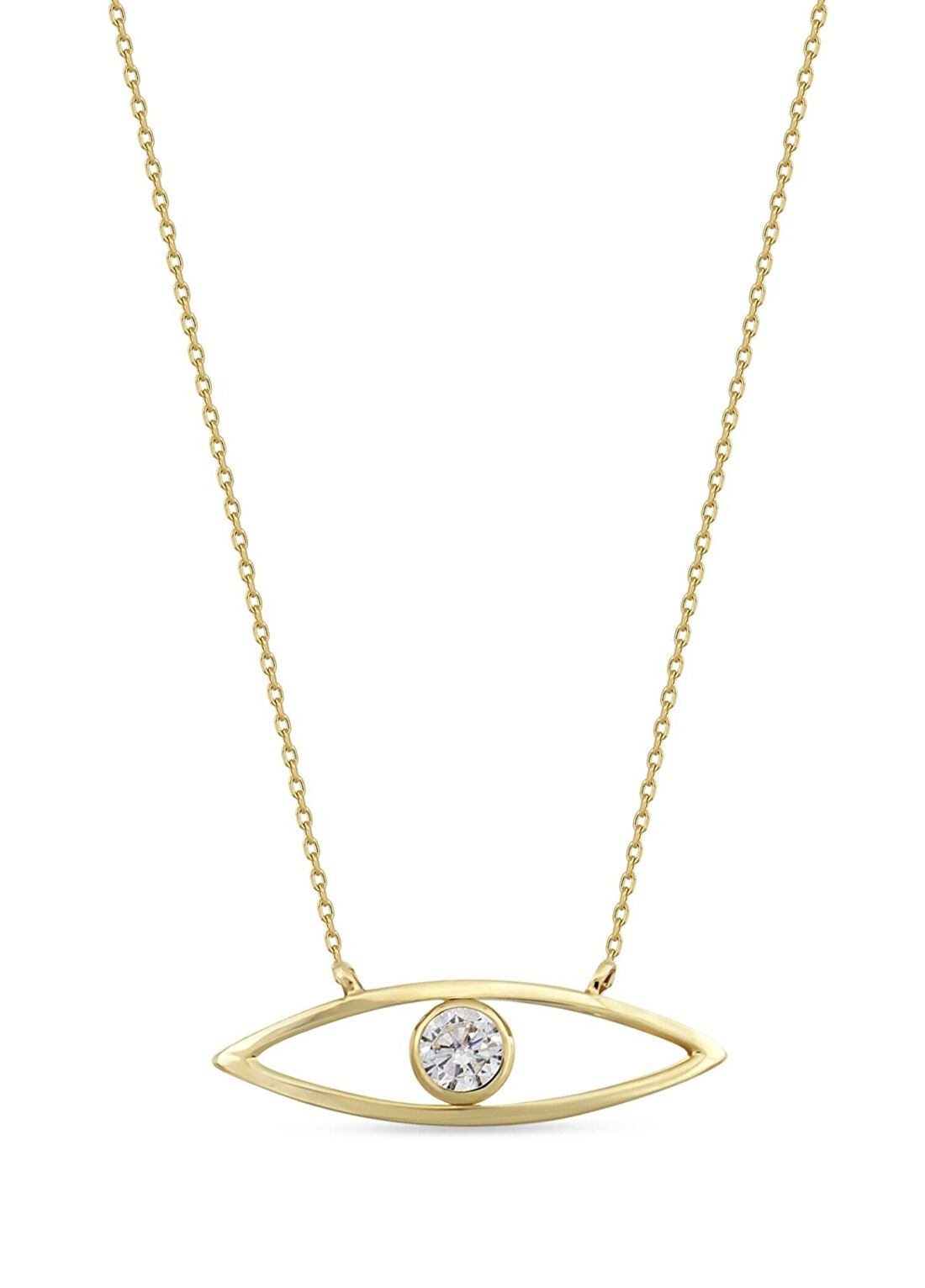 Orena Jewelry Eye Pırlantalı 14 Ayar Altın Kadın Kolye
