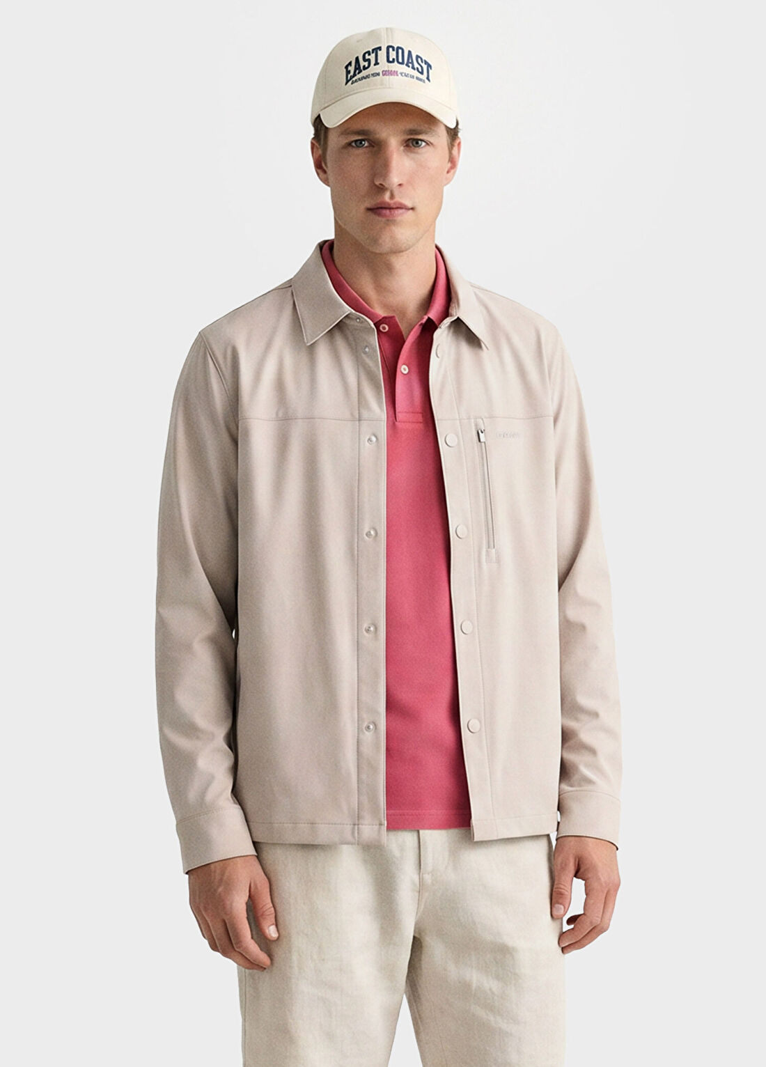 Gant Bej Gömlek Yaka Relaxed Fit Erkek Ceket