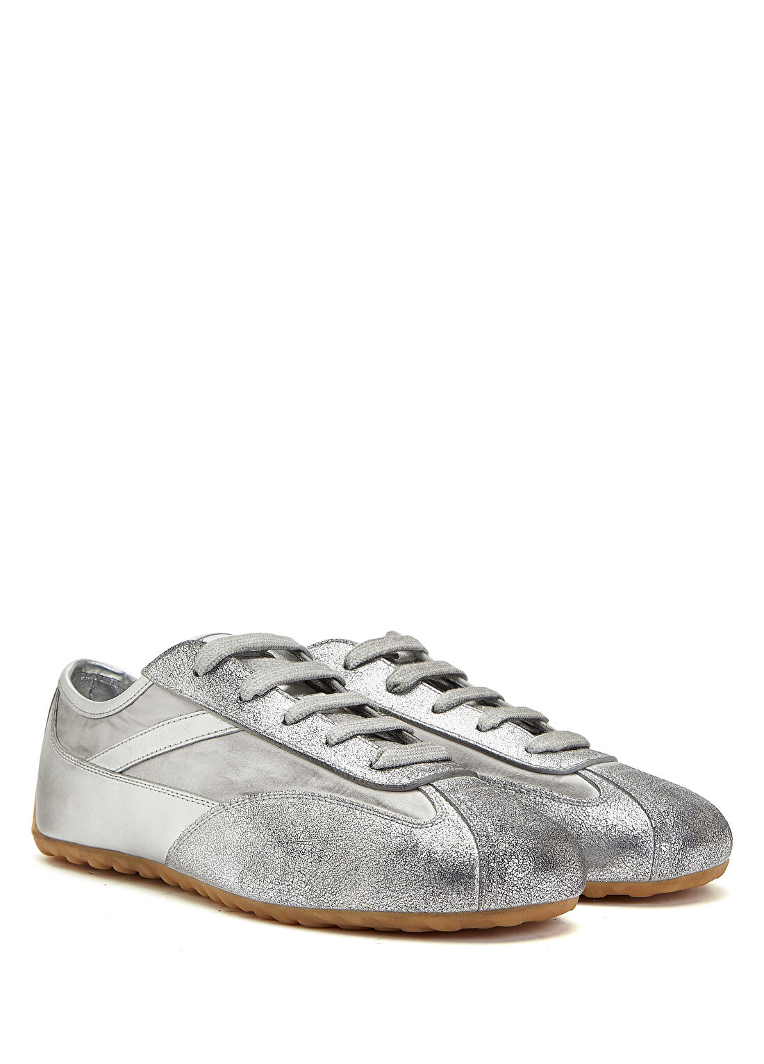 McQueen Boxe Silver Kadın Deri Sneaker görsel 2