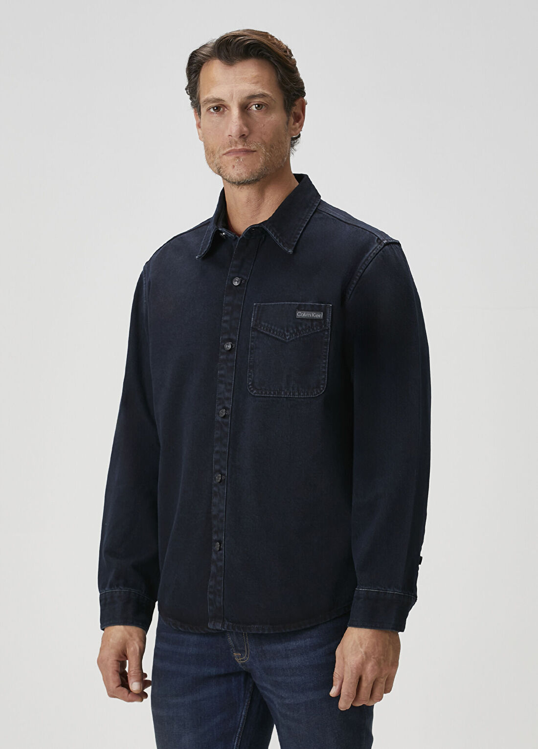 CK Jeans 90S Mavi Gömlek görsel 3
