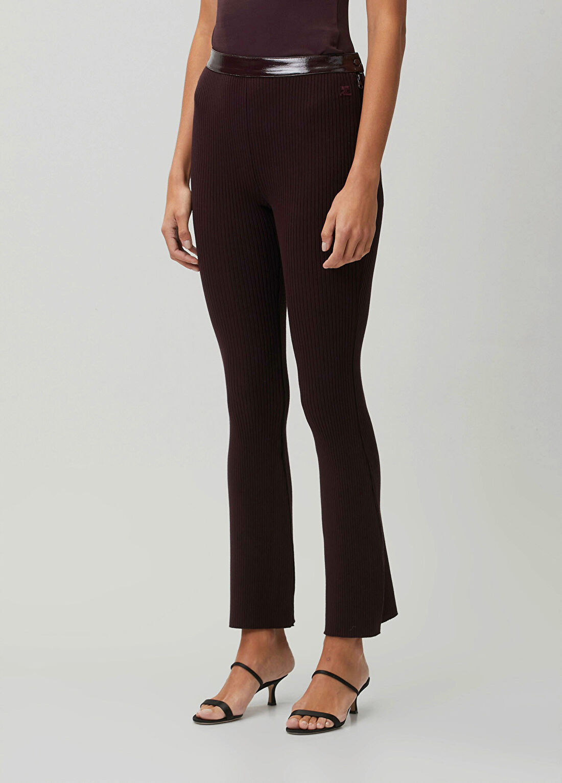 Courreges Bordo Fitilli Örgü Pantolon görsel 3