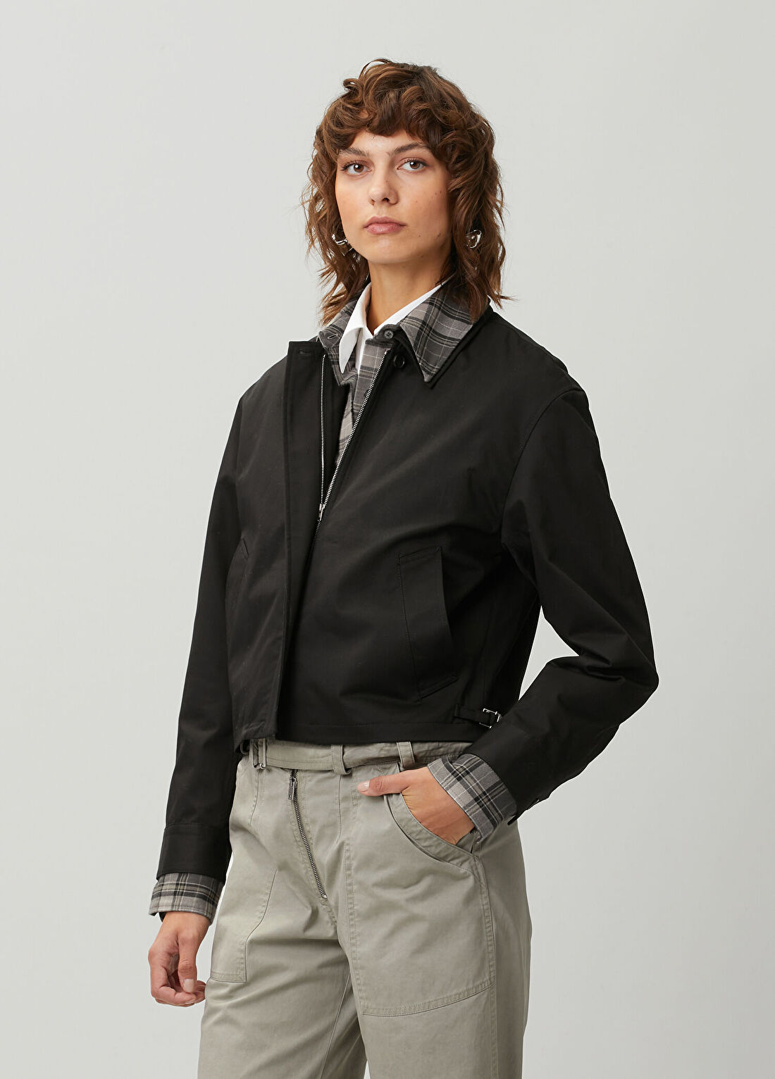 Acne Studios Siyah Gömlek Detaylı Ceket
