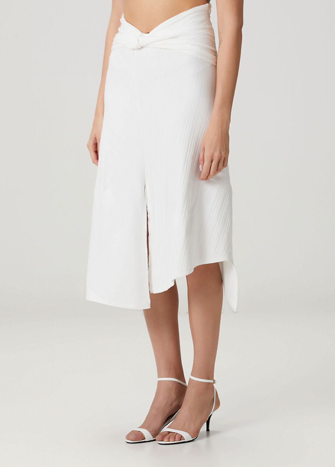 Victoria Beckham Beyaz Midi Etek görsel 4