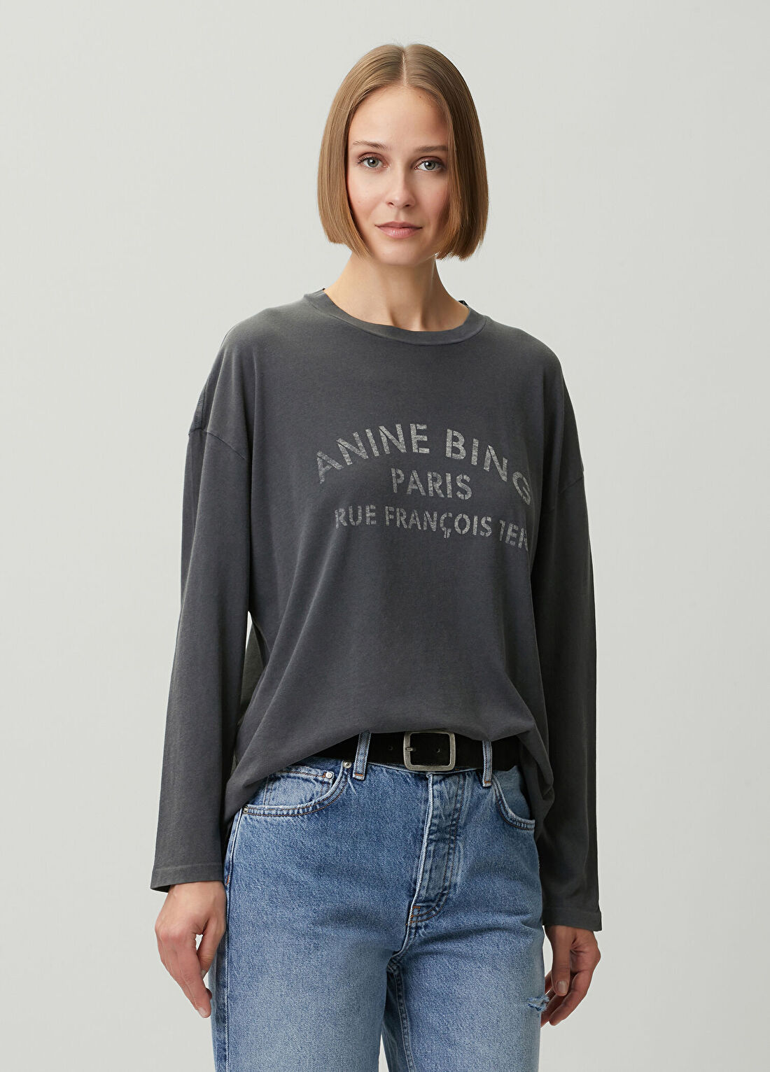 Anine Bing Ivan Siyah T-shirt