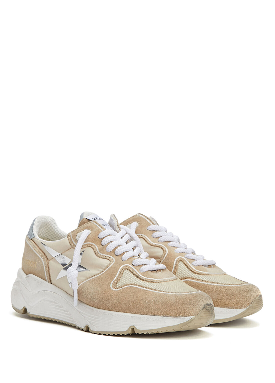 Golden Goose Running Bej Kadın Deri Sneaker görsel 2