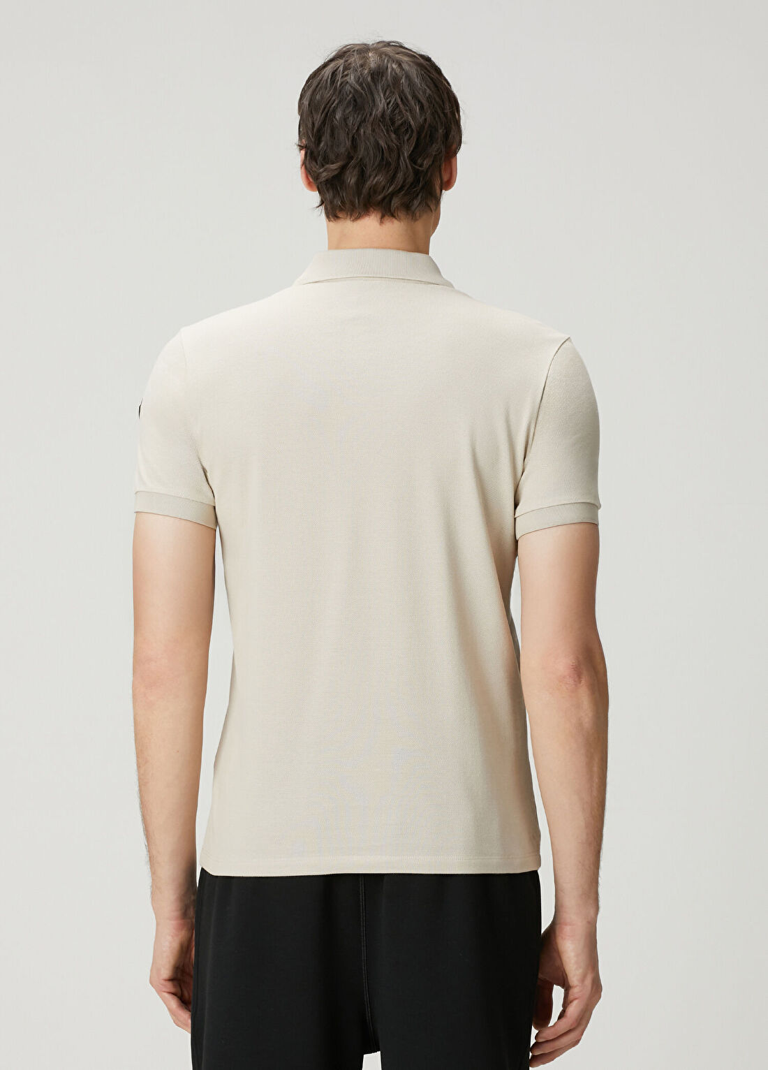 Moncler Bej Polo Yaka T-shirt görsel 4