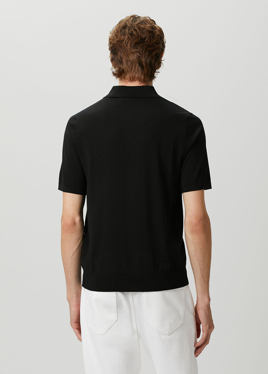 Paul Smith Siyah Polo Yaka Kısa Kollu Merino Triko görsel 4