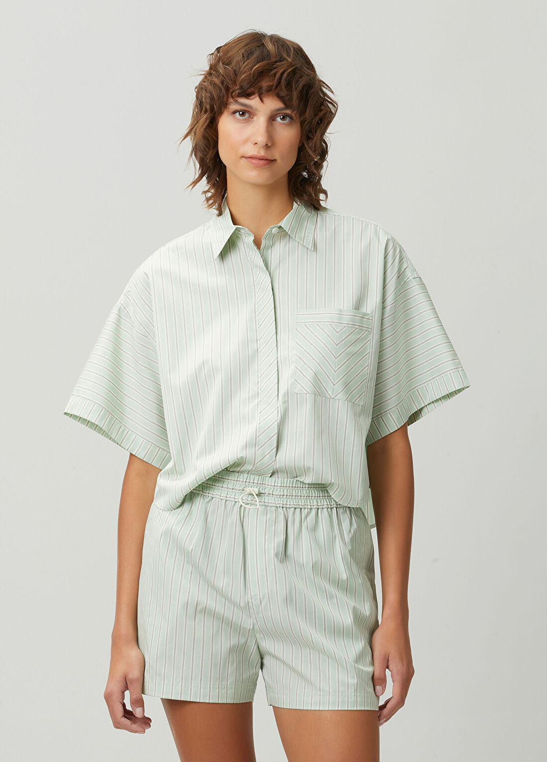 Rag&Bone Marin Çizgili Yeşil Gömlek