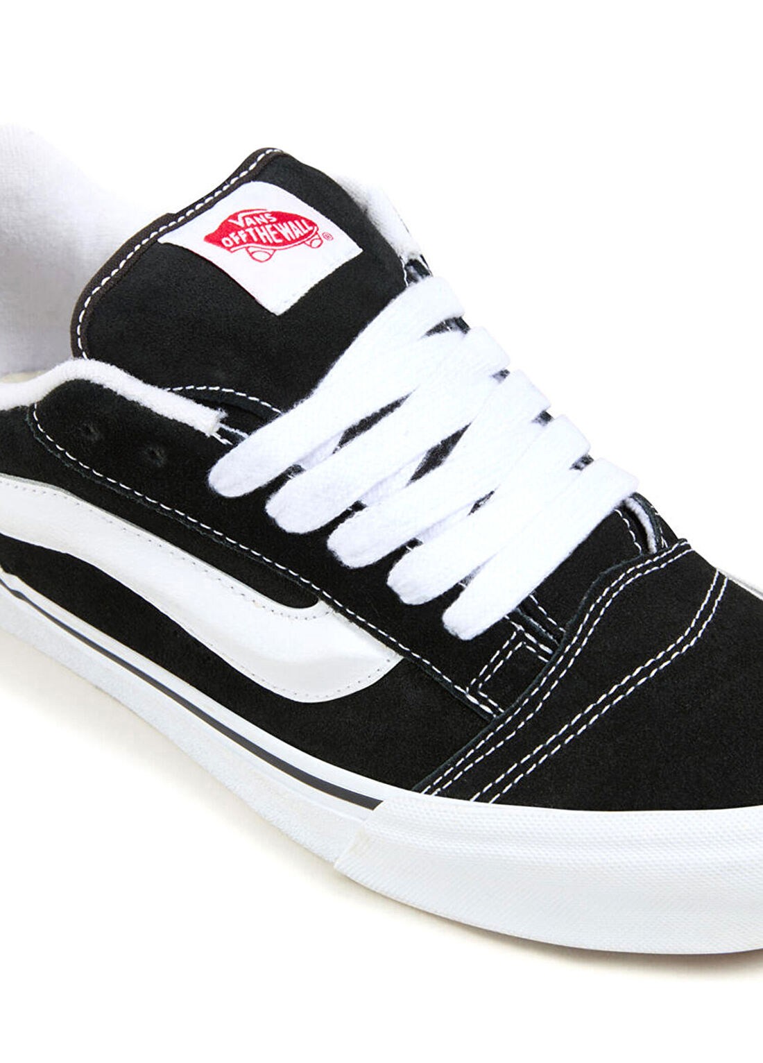 Vans Knu Skool Siyah Beyaz Kadın Deri Sneaker görsel 4
