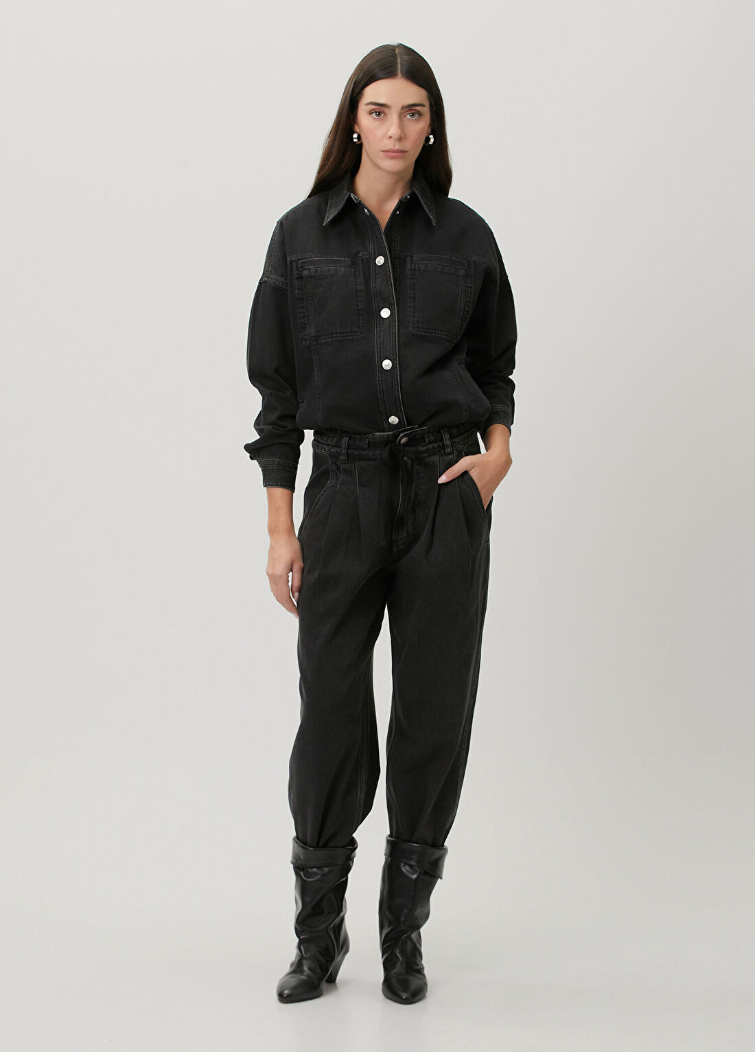 Marant Etoile Antrasit Denim Gömlek görsel 2