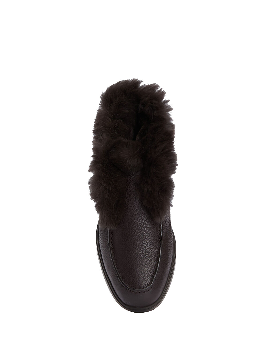 Santoni Hadeel Koyu Kahverengi Kadın Deri Loafer görsel 4