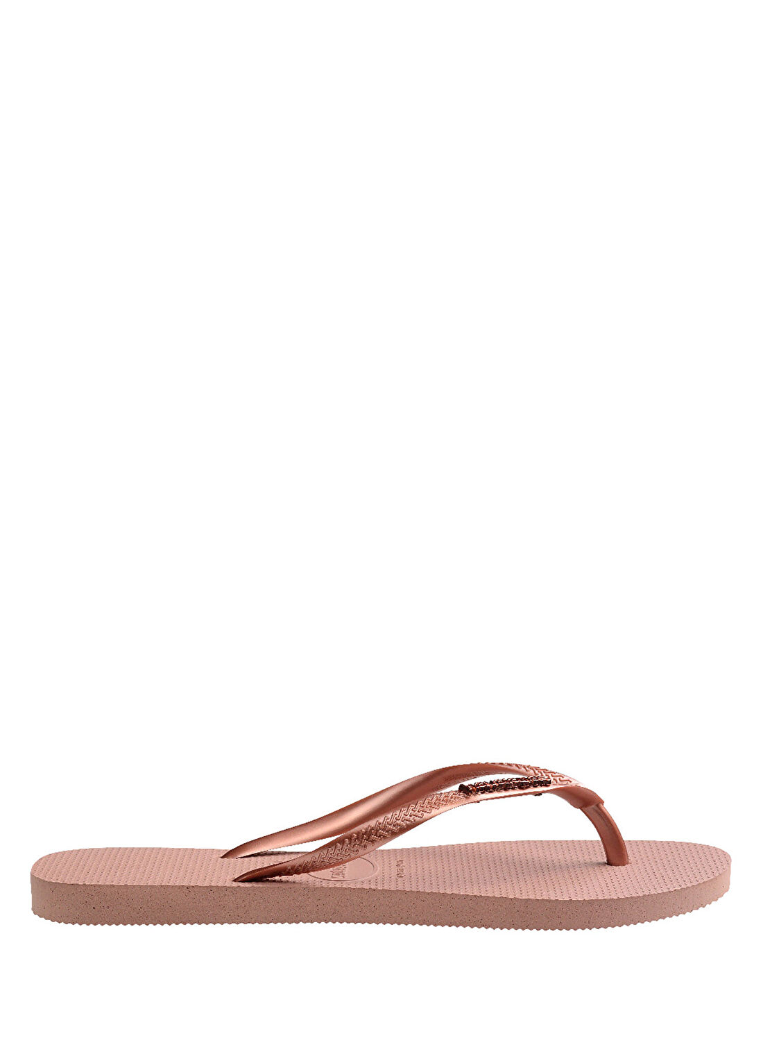 Havaianas Slim Logo Metallic Pembe Kadın Plaj Terliği görsel 3