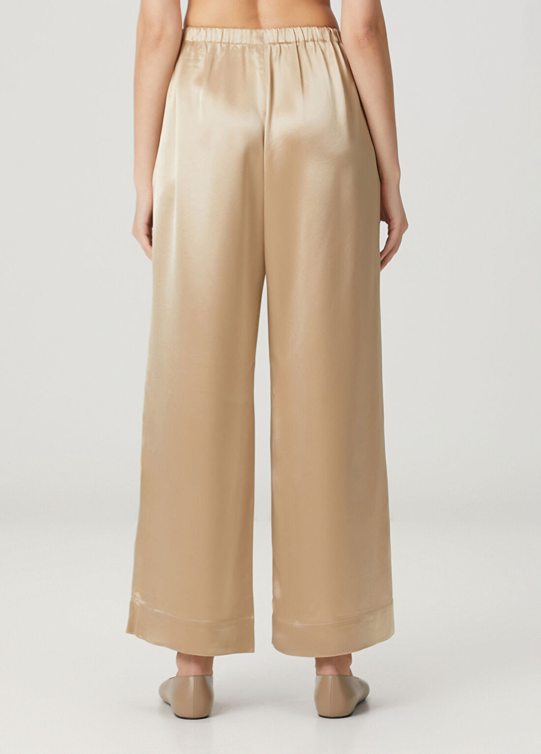 By Malene Birger Cabello Bej Saten Pantolon görsel 4