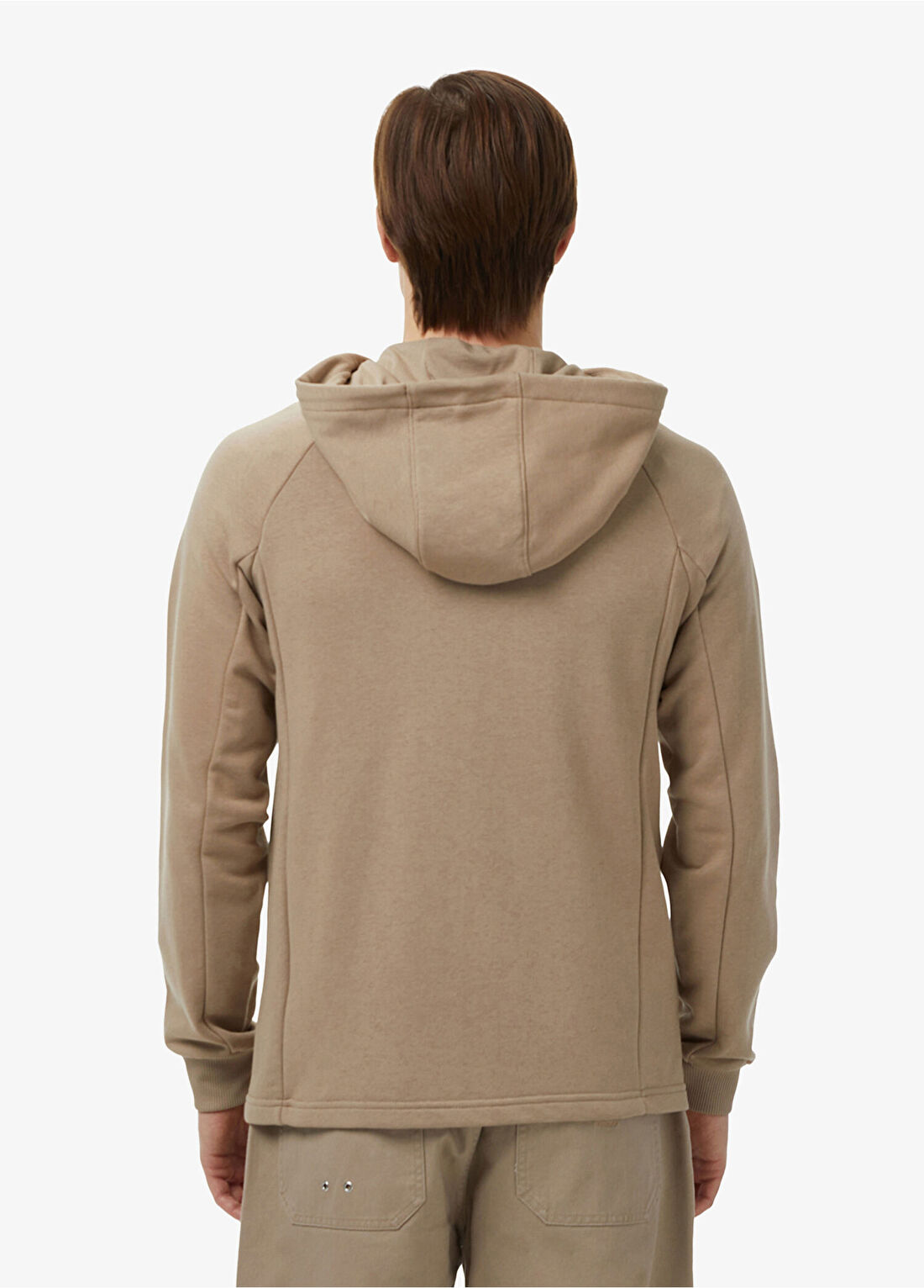 Converse Bej Kapüşonlu Uzun Kollu Erkek Sweatshirt görsel 2