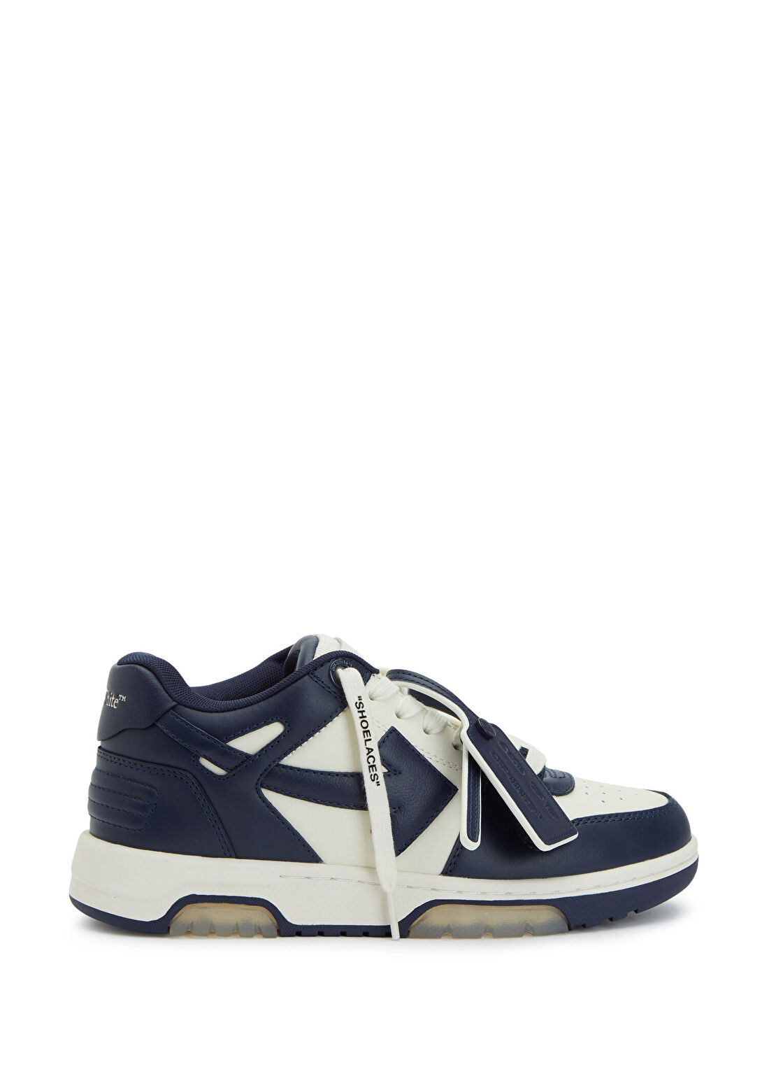 Off-White Out Of Office Lacivert Beyaz Erkek Deri Sneaker