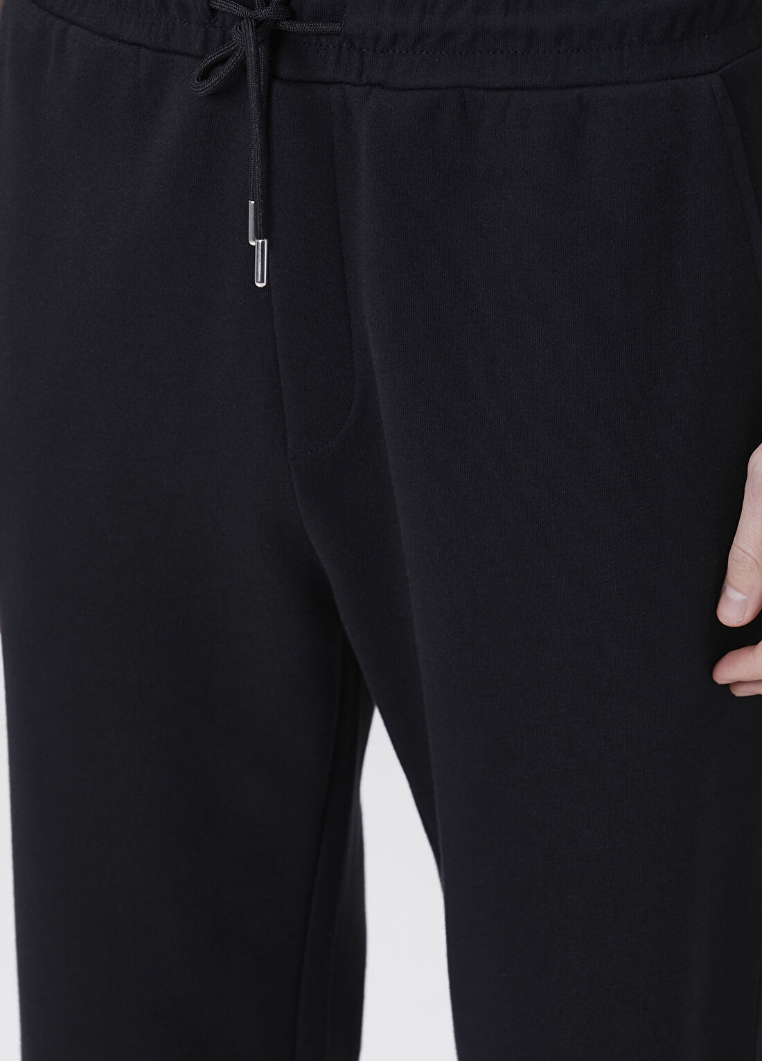 Beymen Collection Siyah Beli Kordonlu Eşofman Altı görsel 4