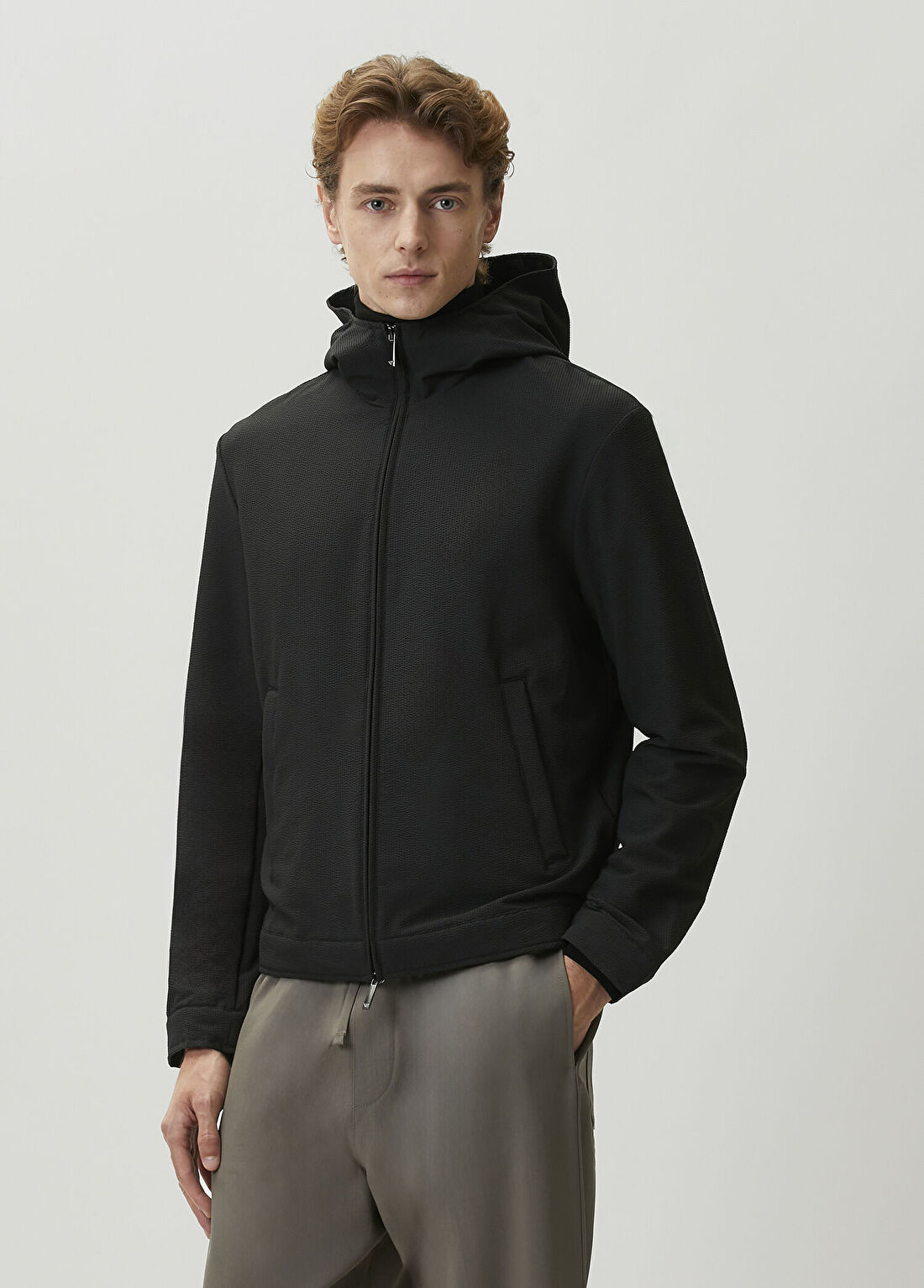 Emporio Armani Lacivert Kapüşonlu Sweatshirt görsel 3