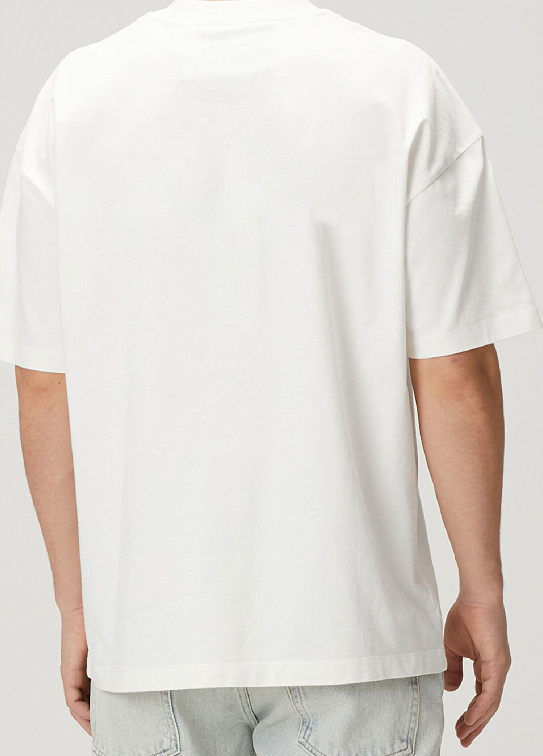 Turn & Bake Piggy Beyaz Pamuklu Oversized Kısa Kollu Erkek T-shirt görsel 3
