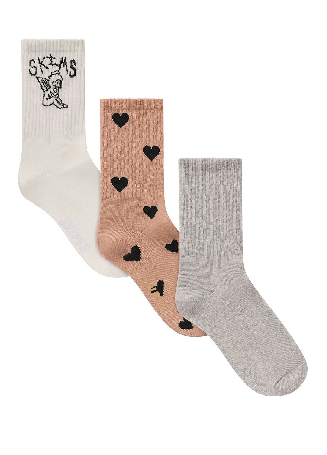 Skims Ribbed Crew Sock 3-Pack