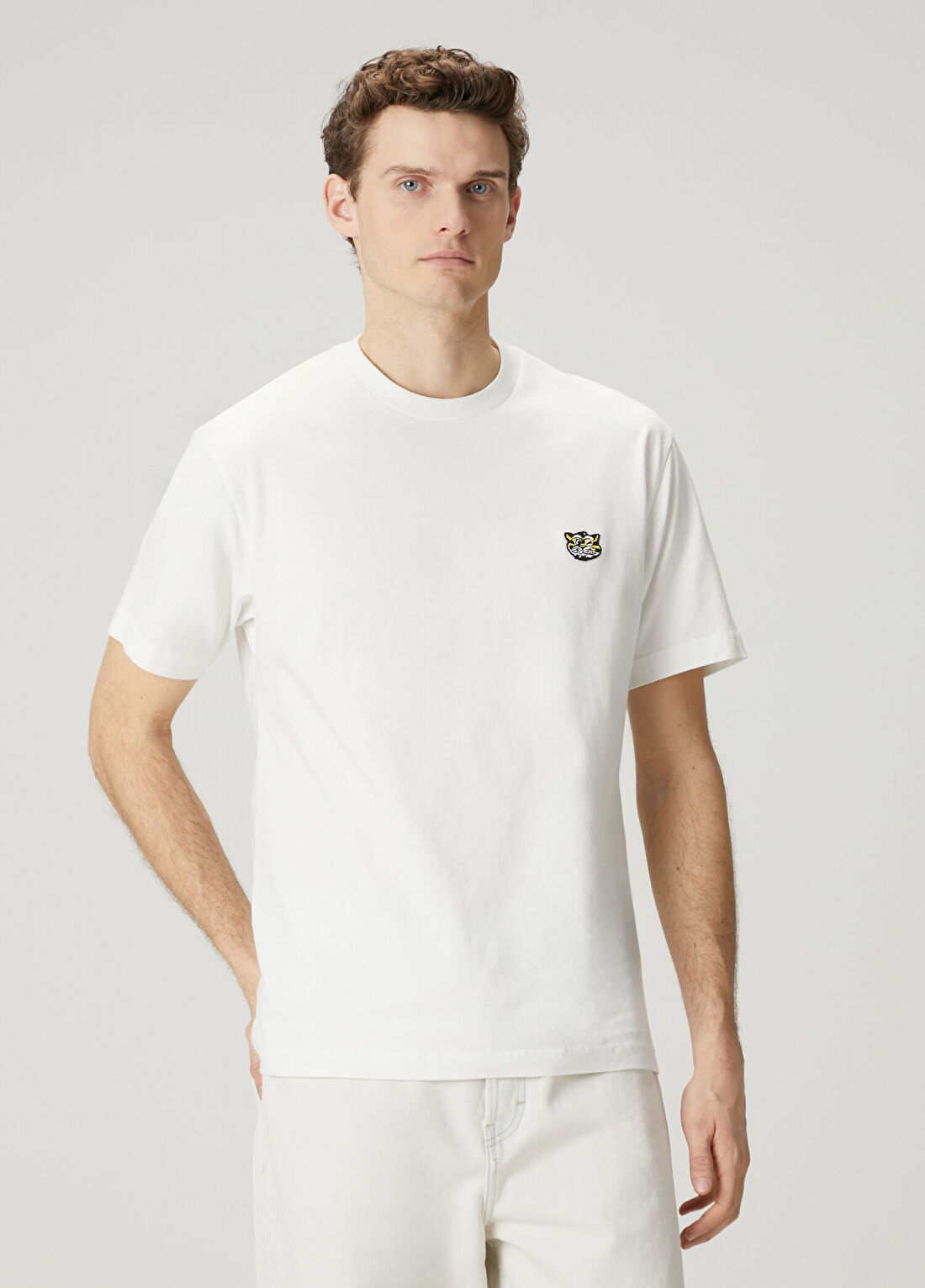Kenzo Wild Tiger Kırık Beyaz Classic T-shirt