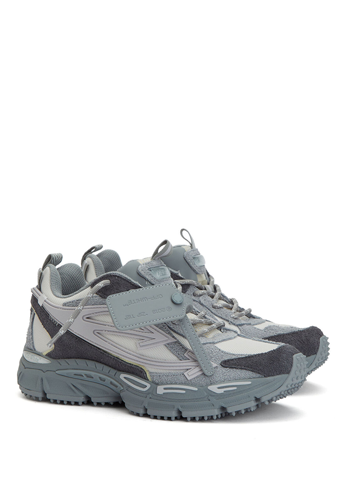 Off-White Be Right Back Gri Erkek Süet Sneaker görsel 2