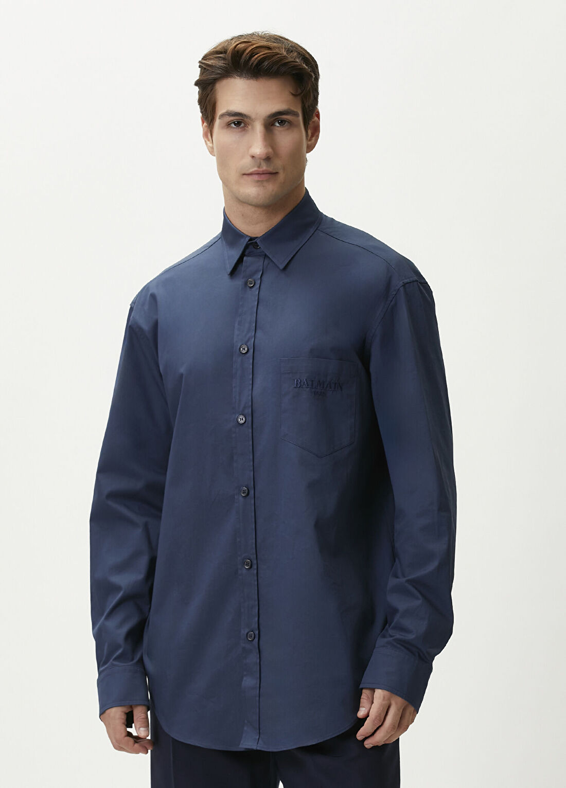 Balmain Lacivert Gömlek