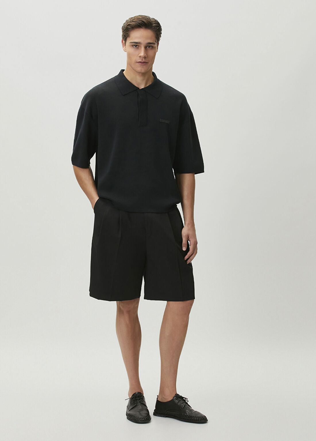 Entire Studios Siyah Polo Yaka T-shirt görsel 2