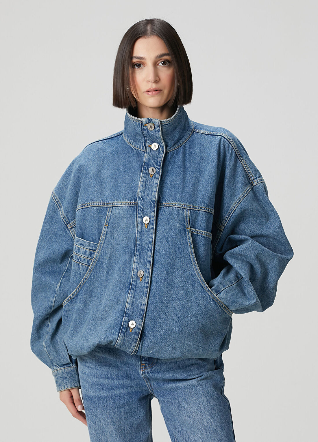 The Attico Mavi Denim Ceket