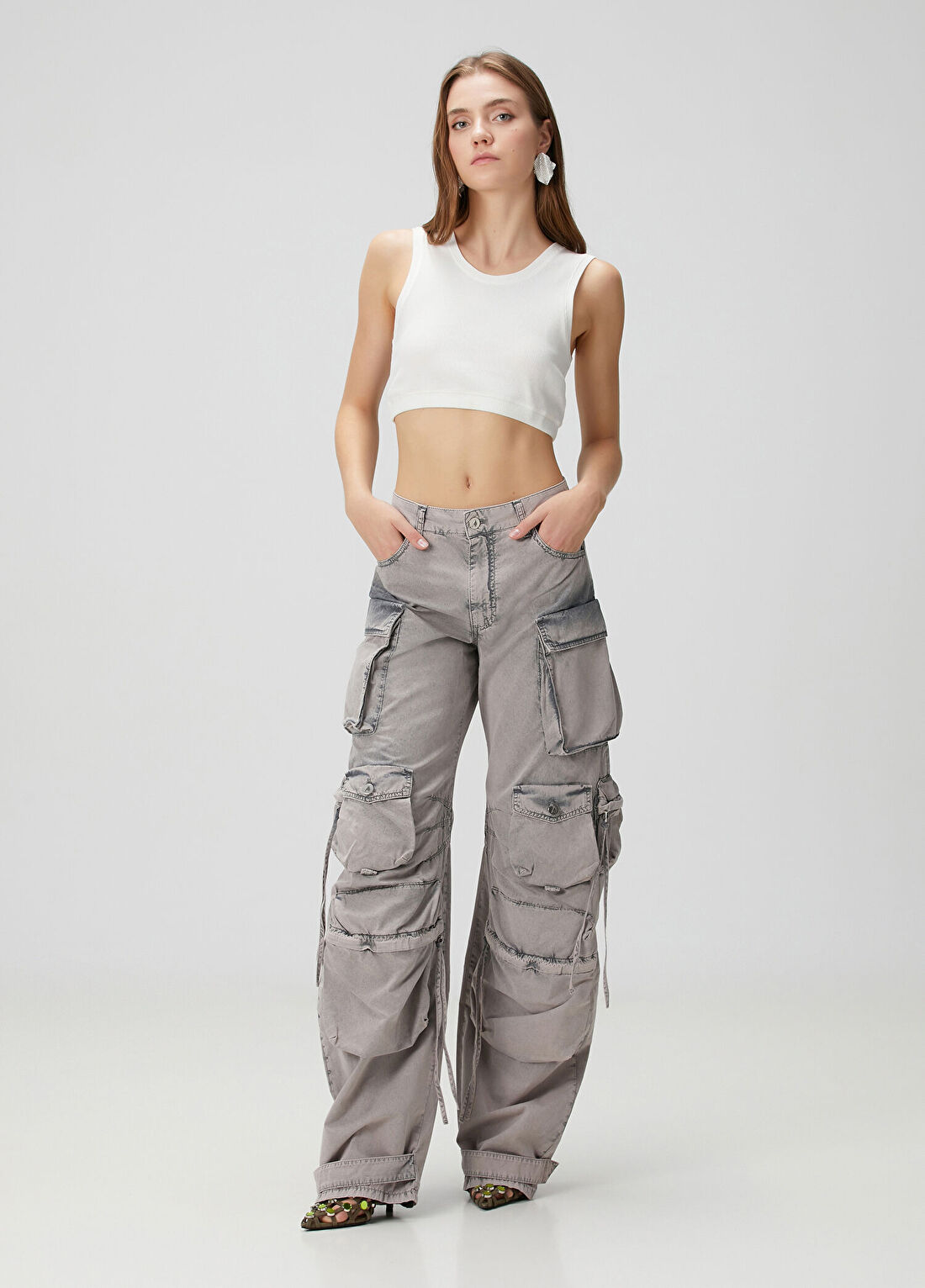 The Attico Gri Jean Pantolon