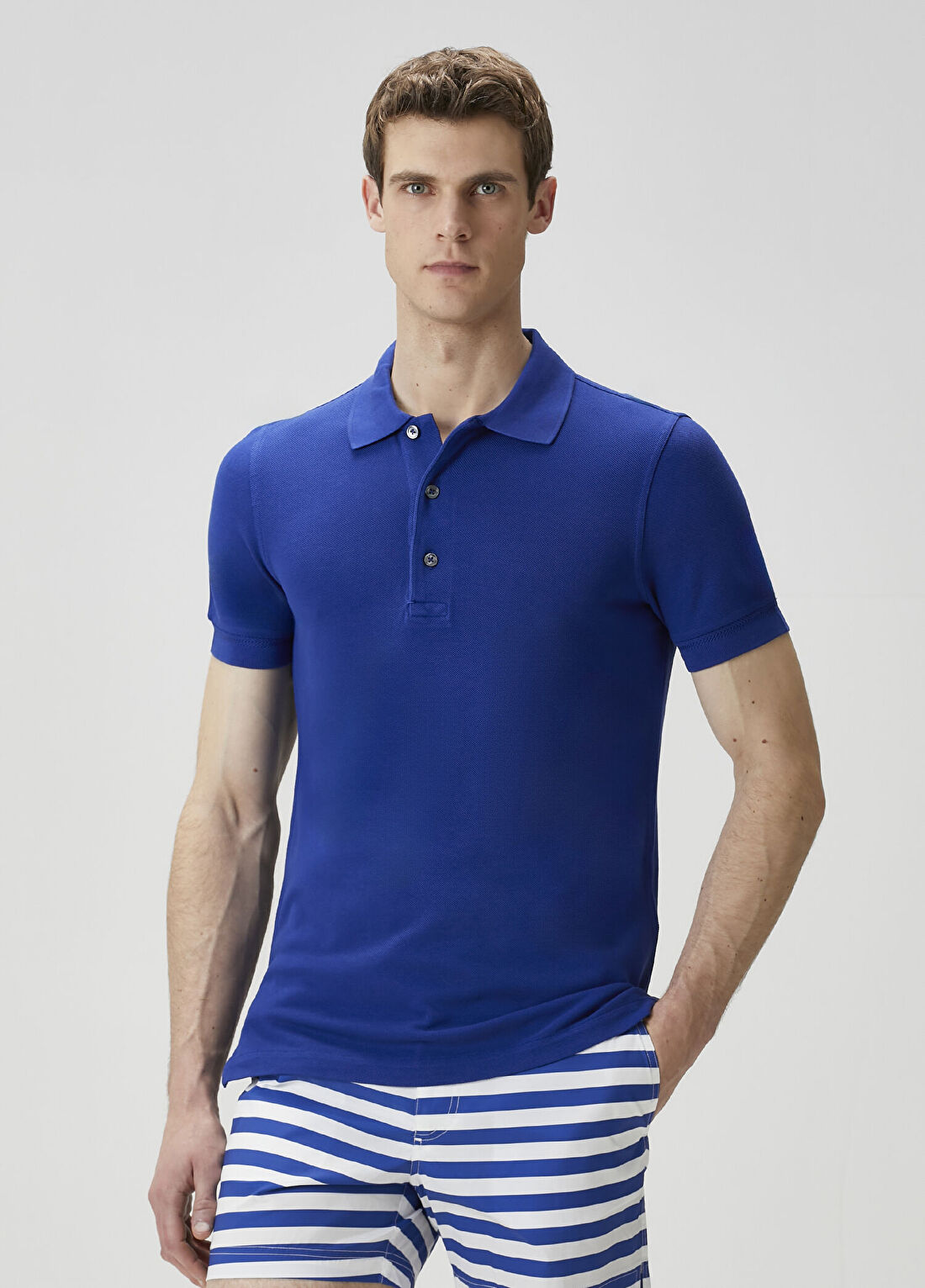 Tom Ford Koyu Mavi Polo Yaka T-shirt
