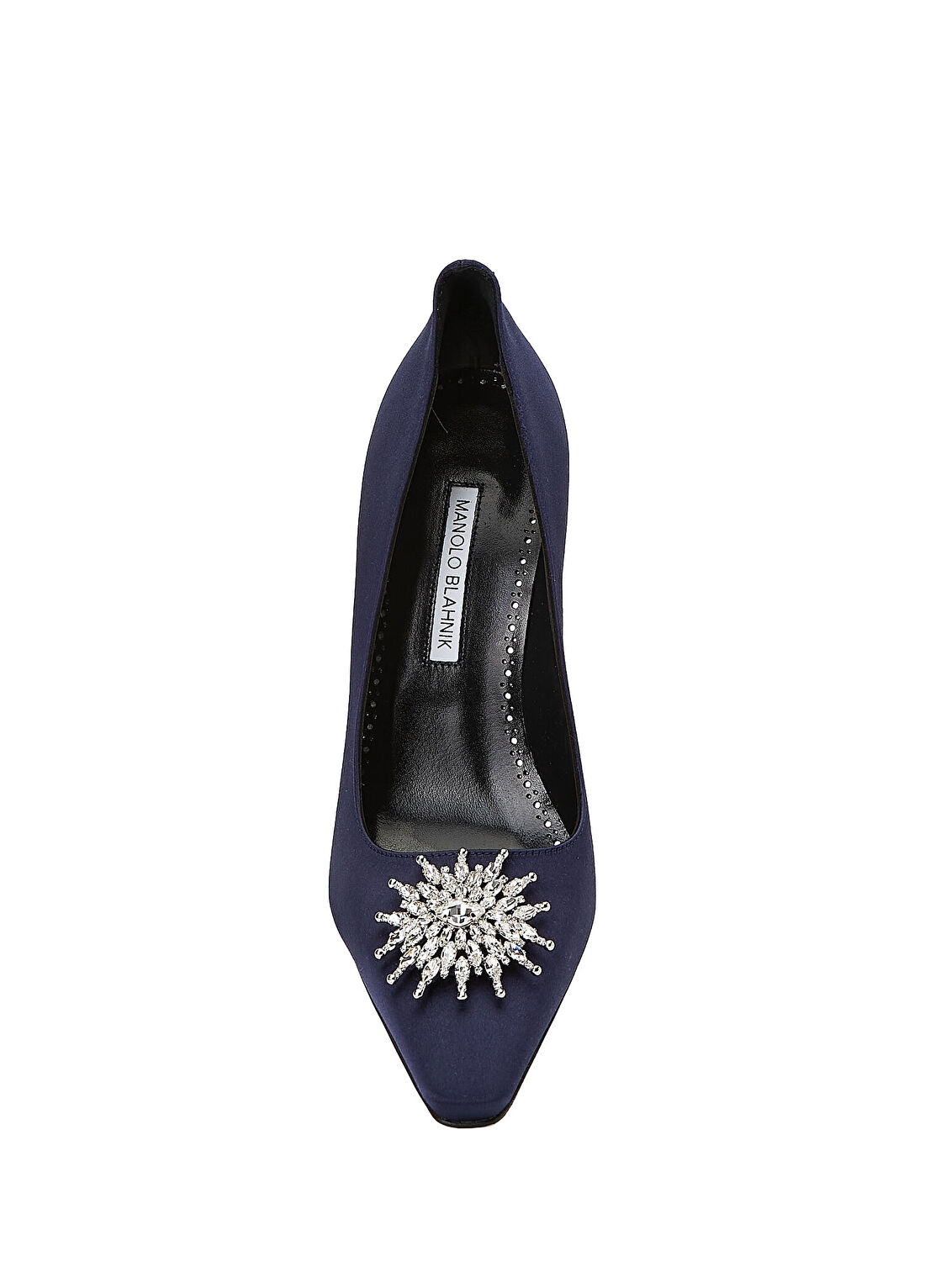 Manolo Blahnik Ronconanu Lacivert Topuklu Ayakkabı görsel 4