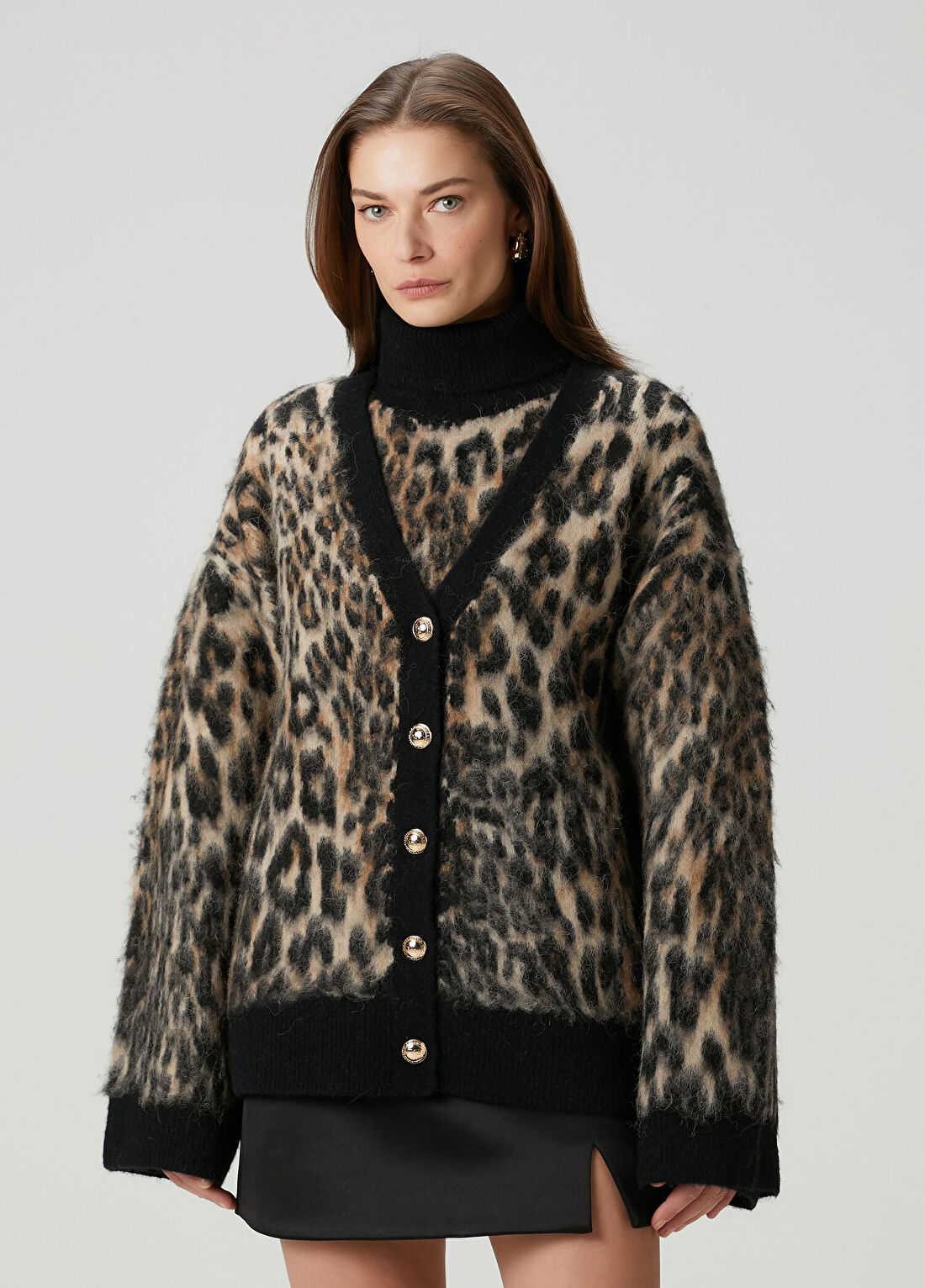Ganni Leopar Desenli Hırka