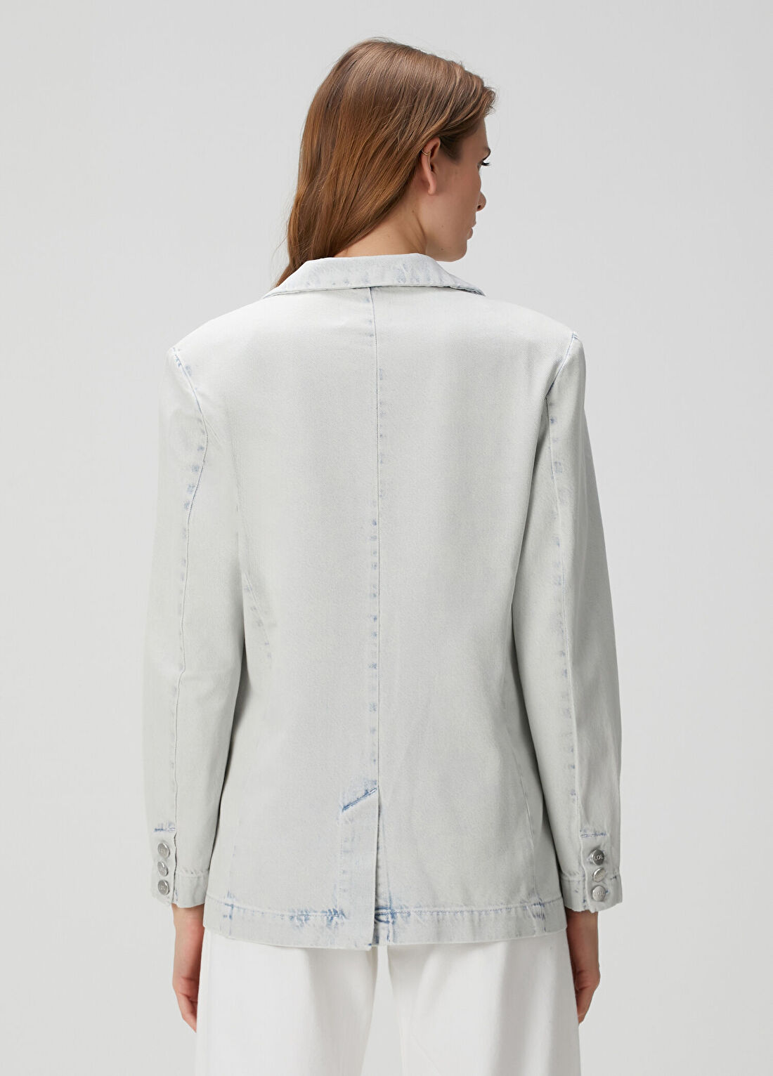 Lol Harper Mavi Denim Blazer görsel 4