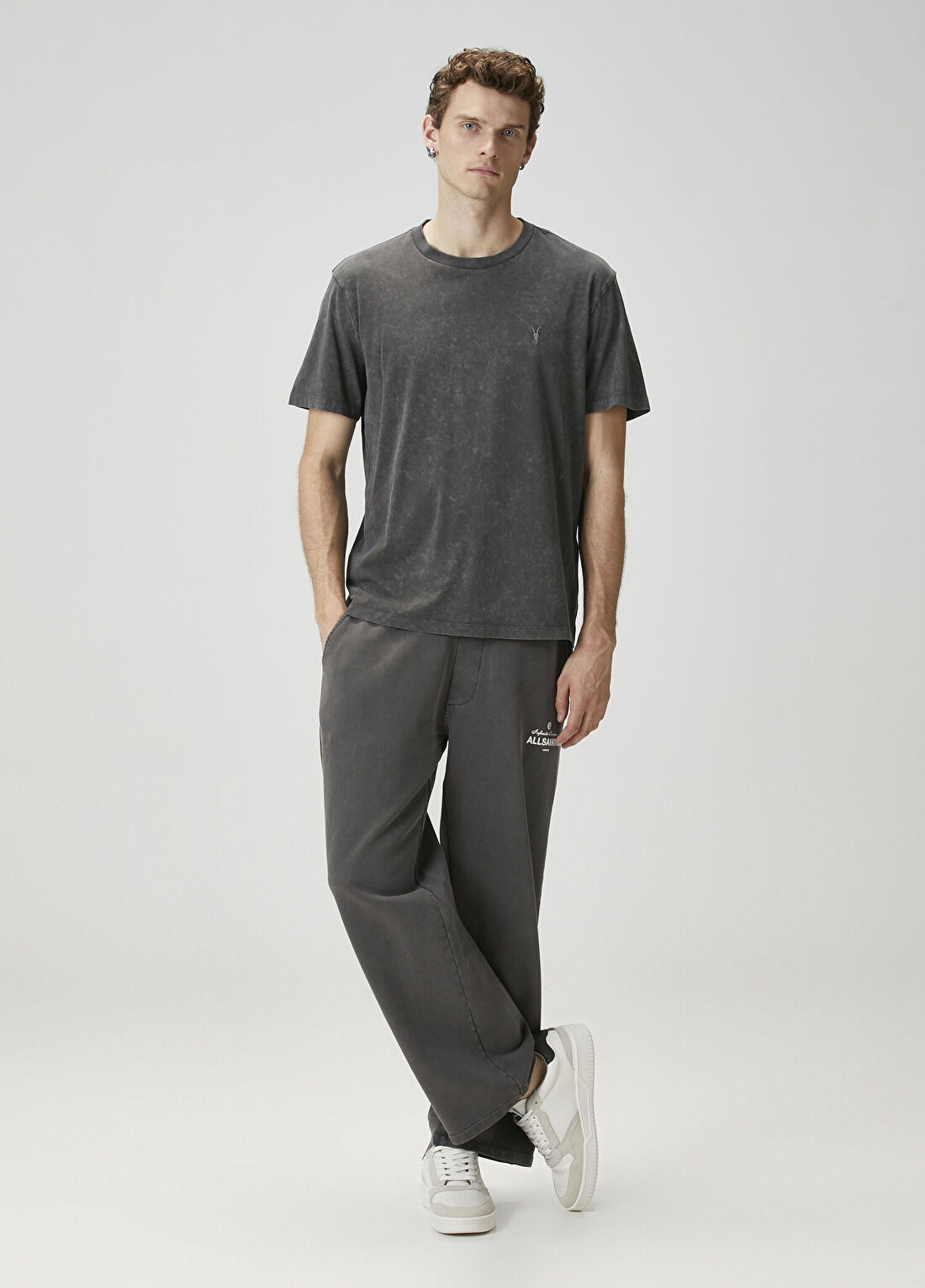 AllSaints Antrasit T-shirt görsel 2