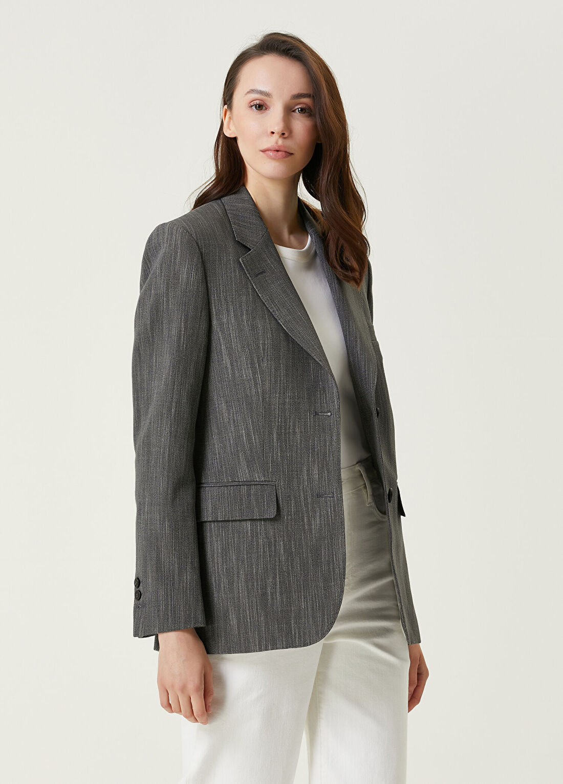 Golden Goose Gri Desenli Yün Blazer