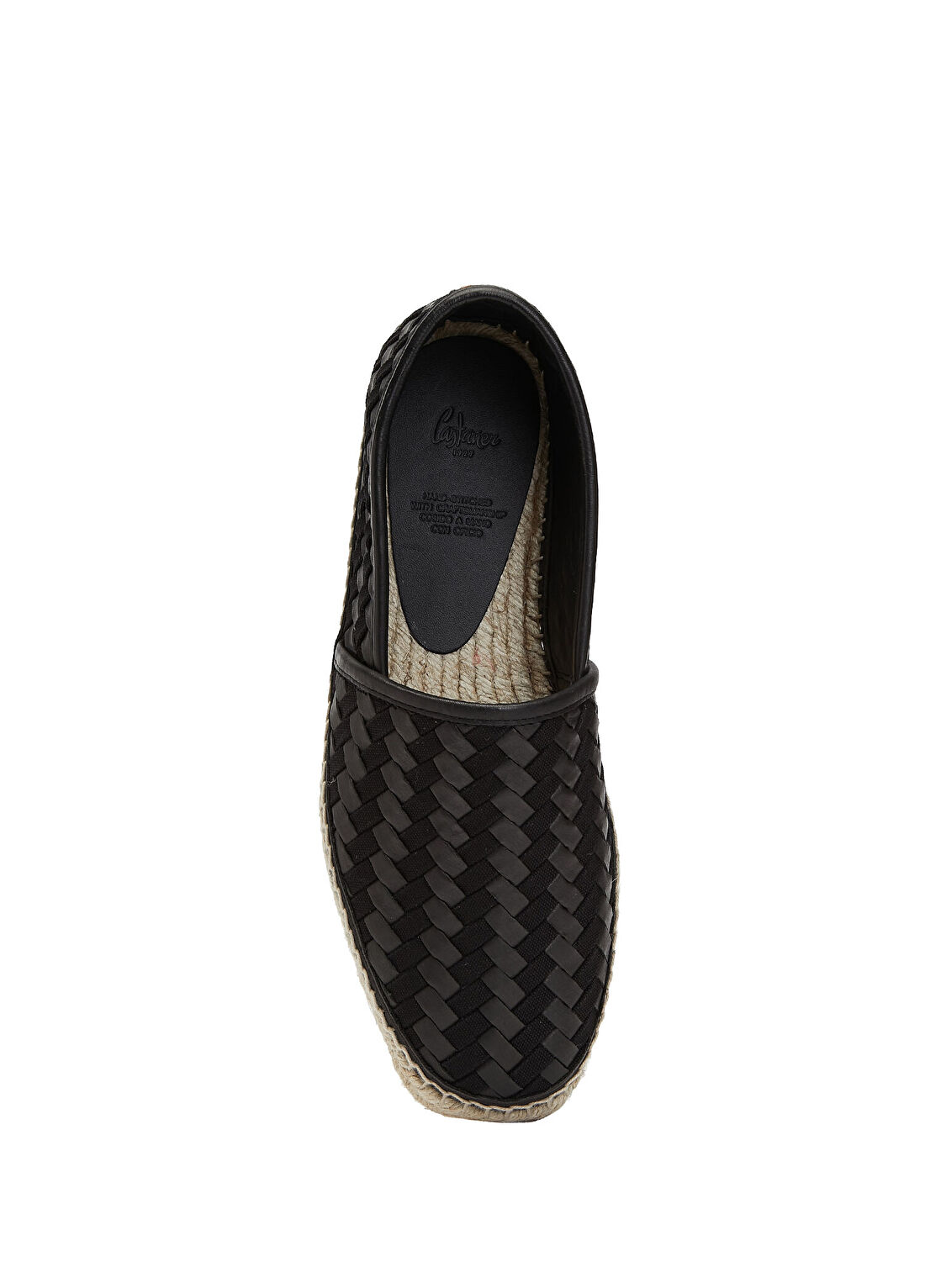 Castaner Paolo/286 Siyah Erkek Deri Espadril görsel 4