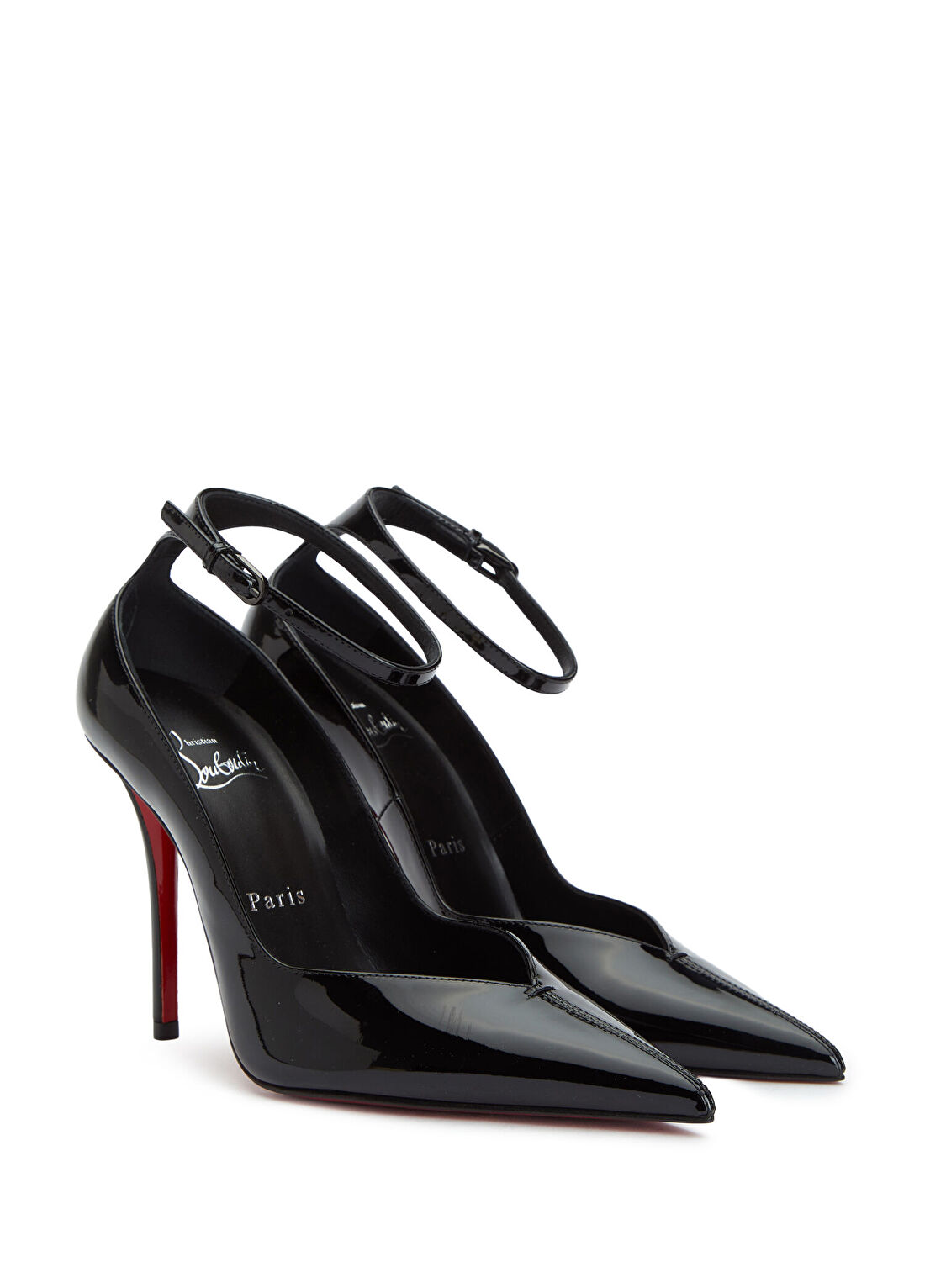 Christian Louboutin Erozee Siyah Deri Topuklu Ayakkabı görsel 2